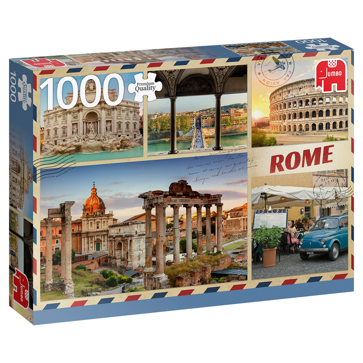 JUMBO Puzzles Jumbo Spiele 18862 - Grüße aus Rom - 1000 Teile Puzzle