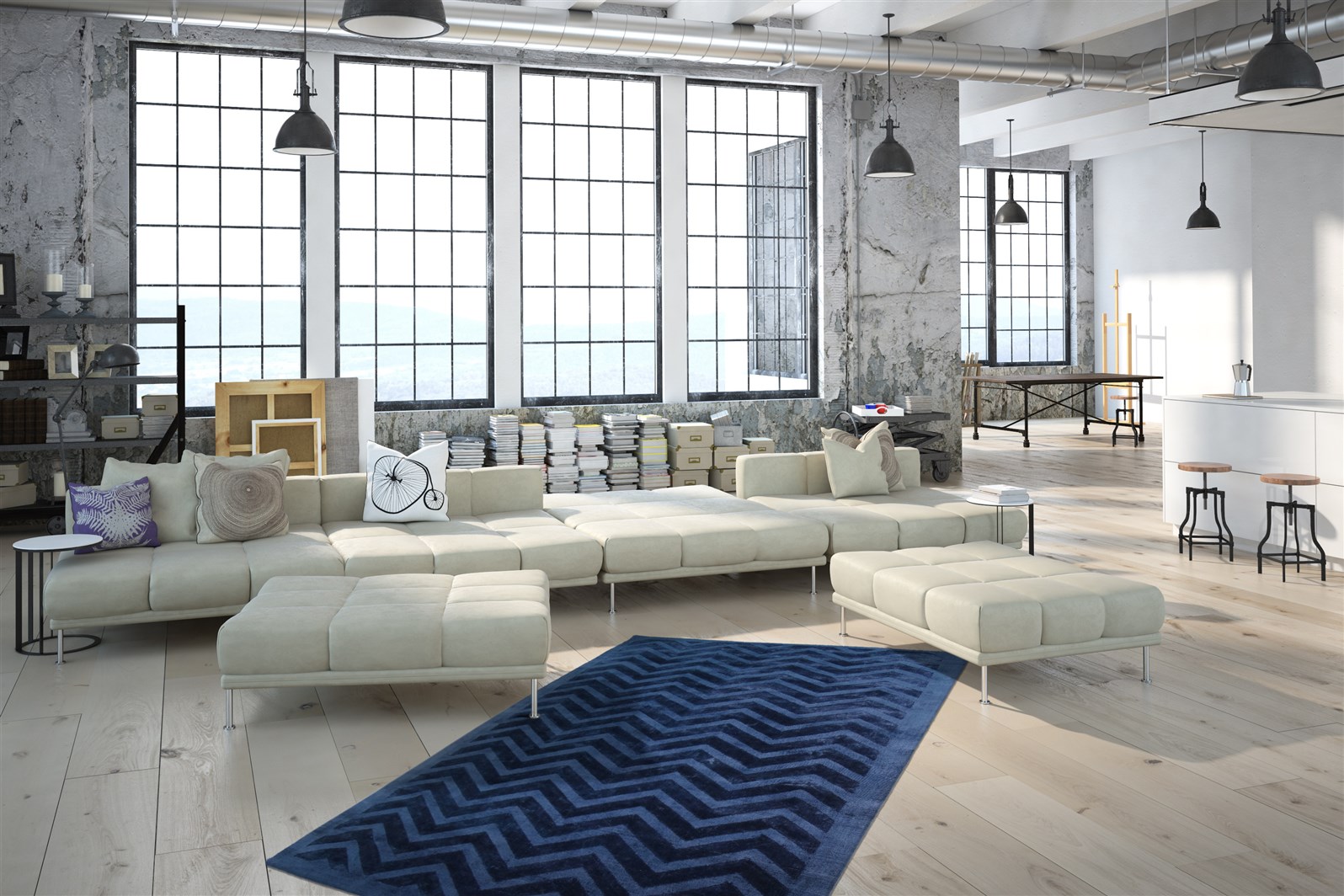 Teppich Luxury 410 Marineblau 120cm x 170cm