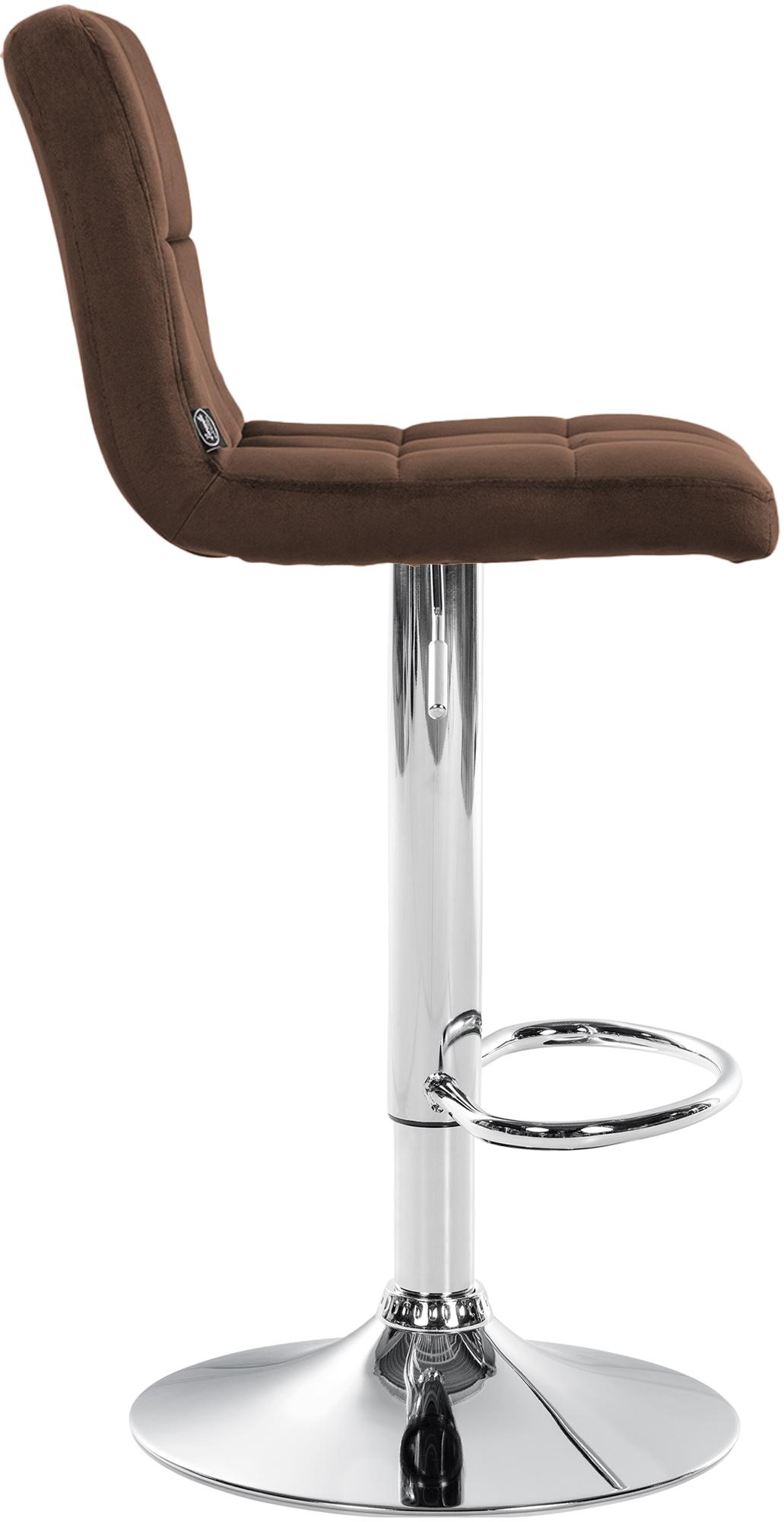 Barhocker Peru Samt chrom