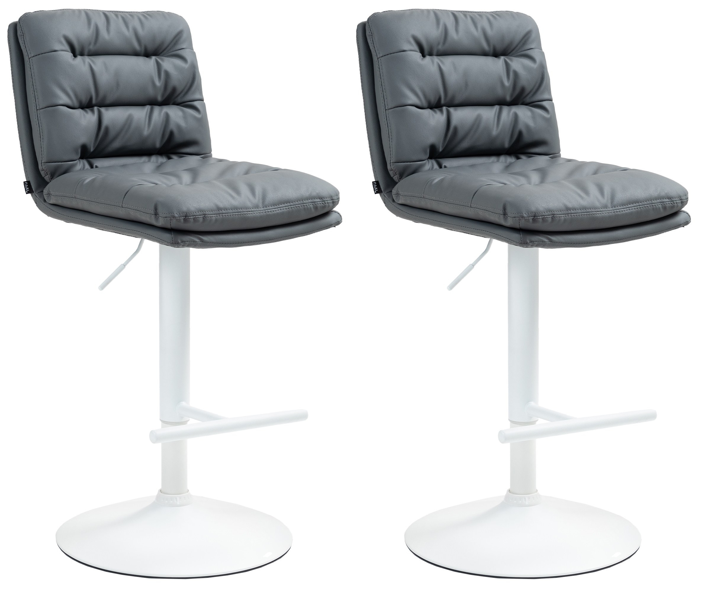 2er Set Barhocker Damar Kunstleder weiß