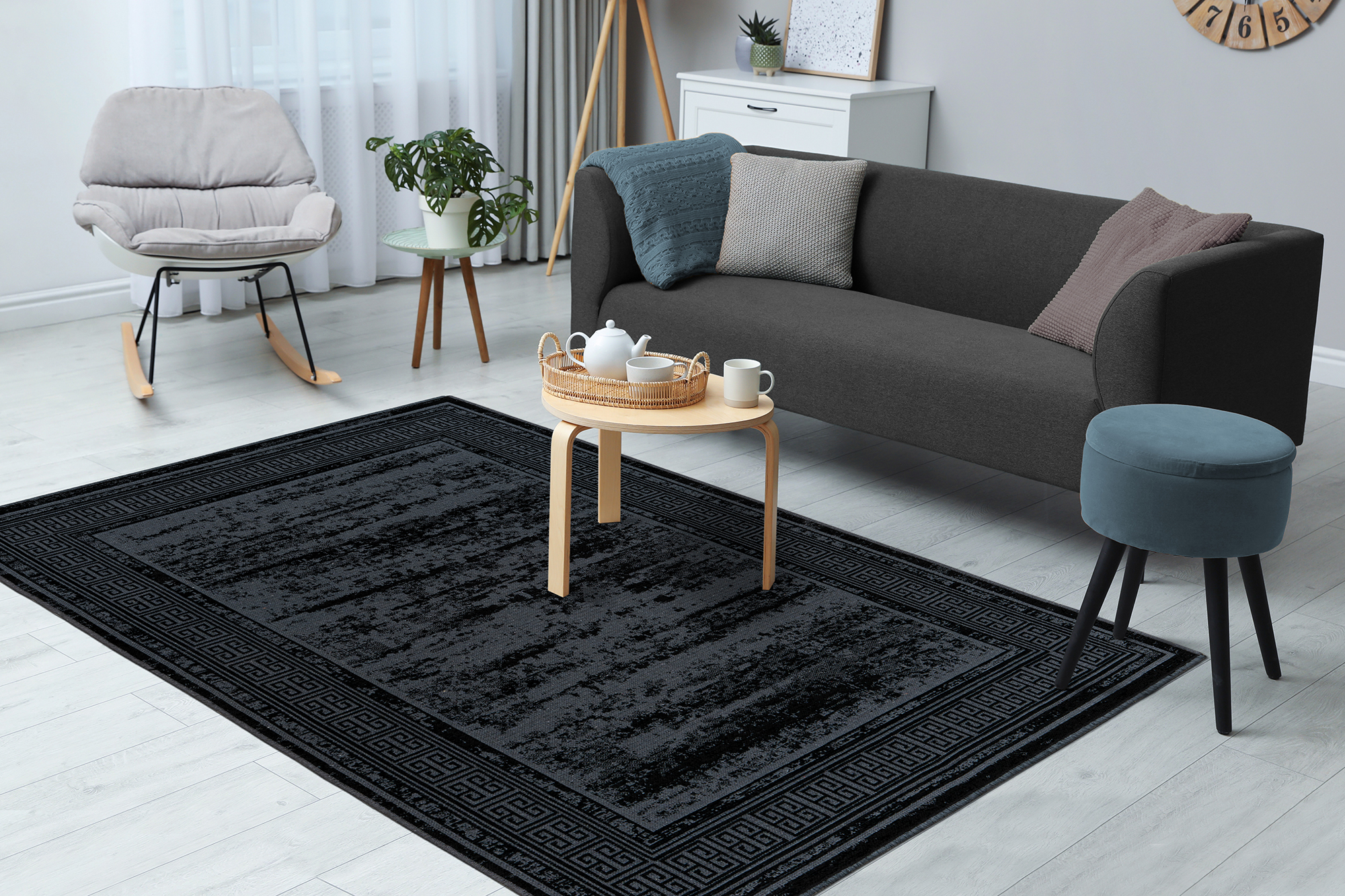 Teppich Kalea 325 Schwarz 120 x 170 cm