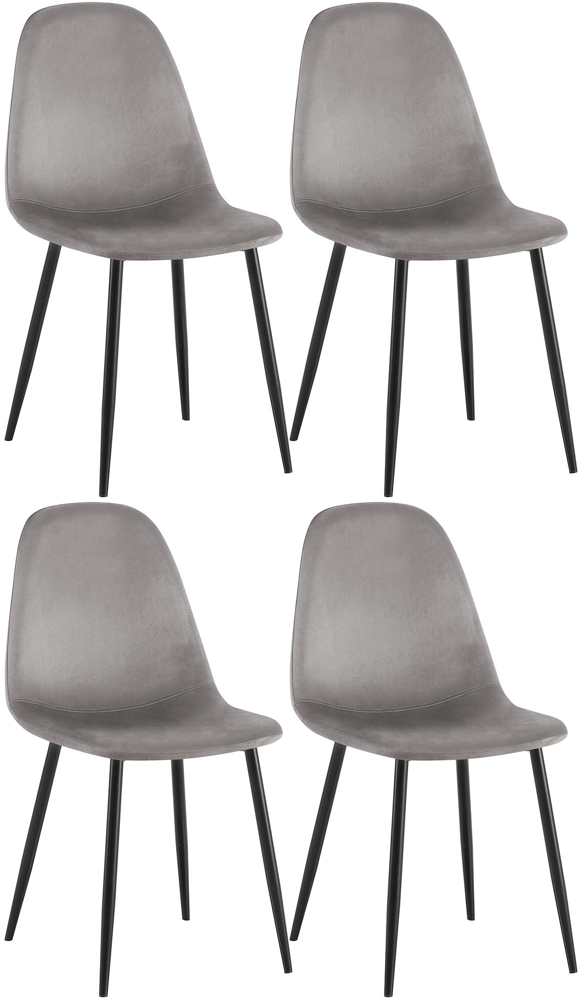 4er Set Esszimmerstühle Napier Samt