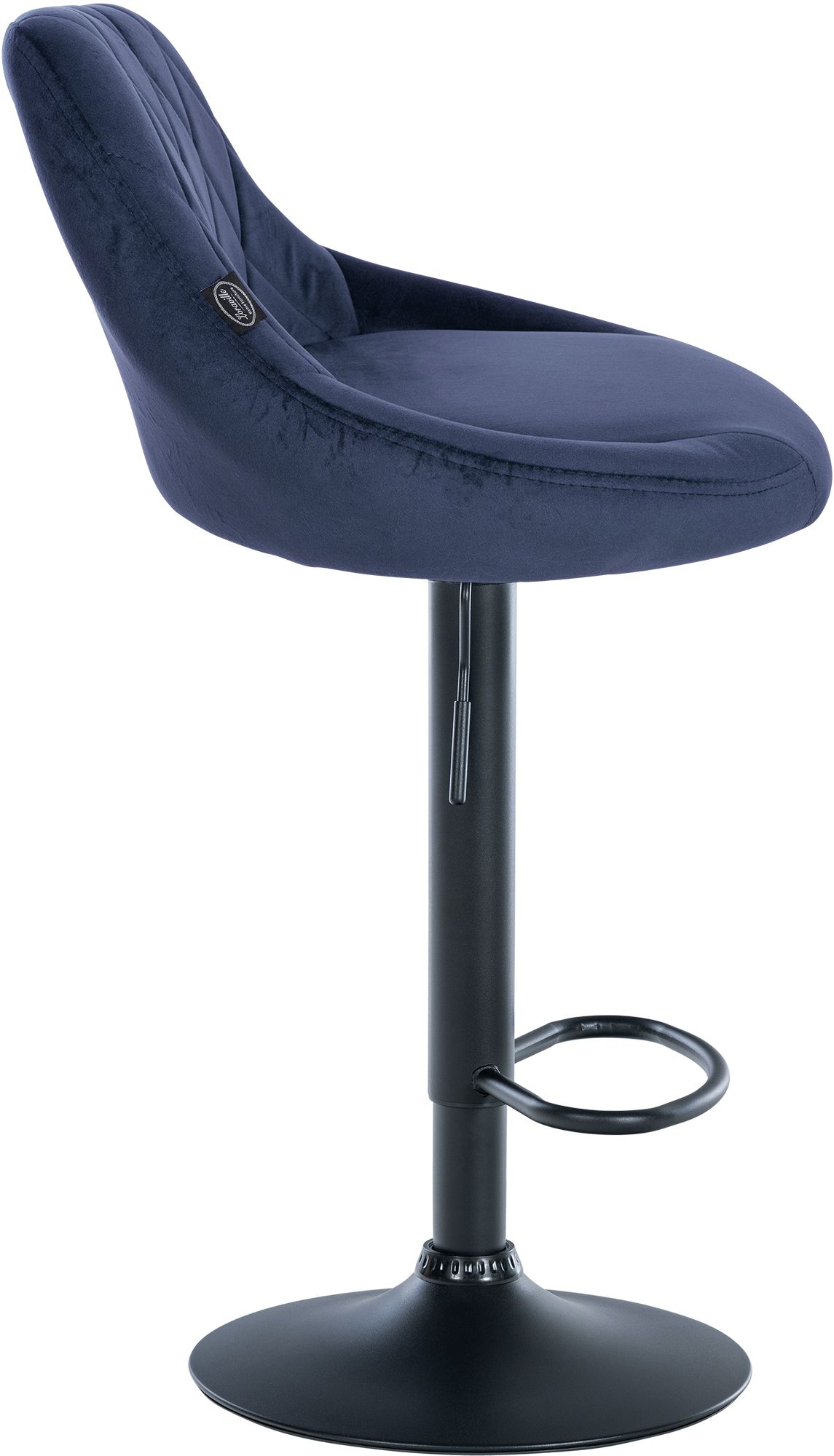 2er Set Barhocker Lazio Samt schwarz