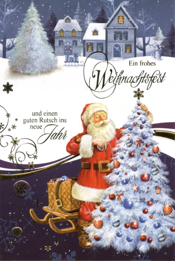 Taunus-Verlag Saisonartikel Weihnachtskarten Weihnachtsmann - 100 Stück - 6 Motive