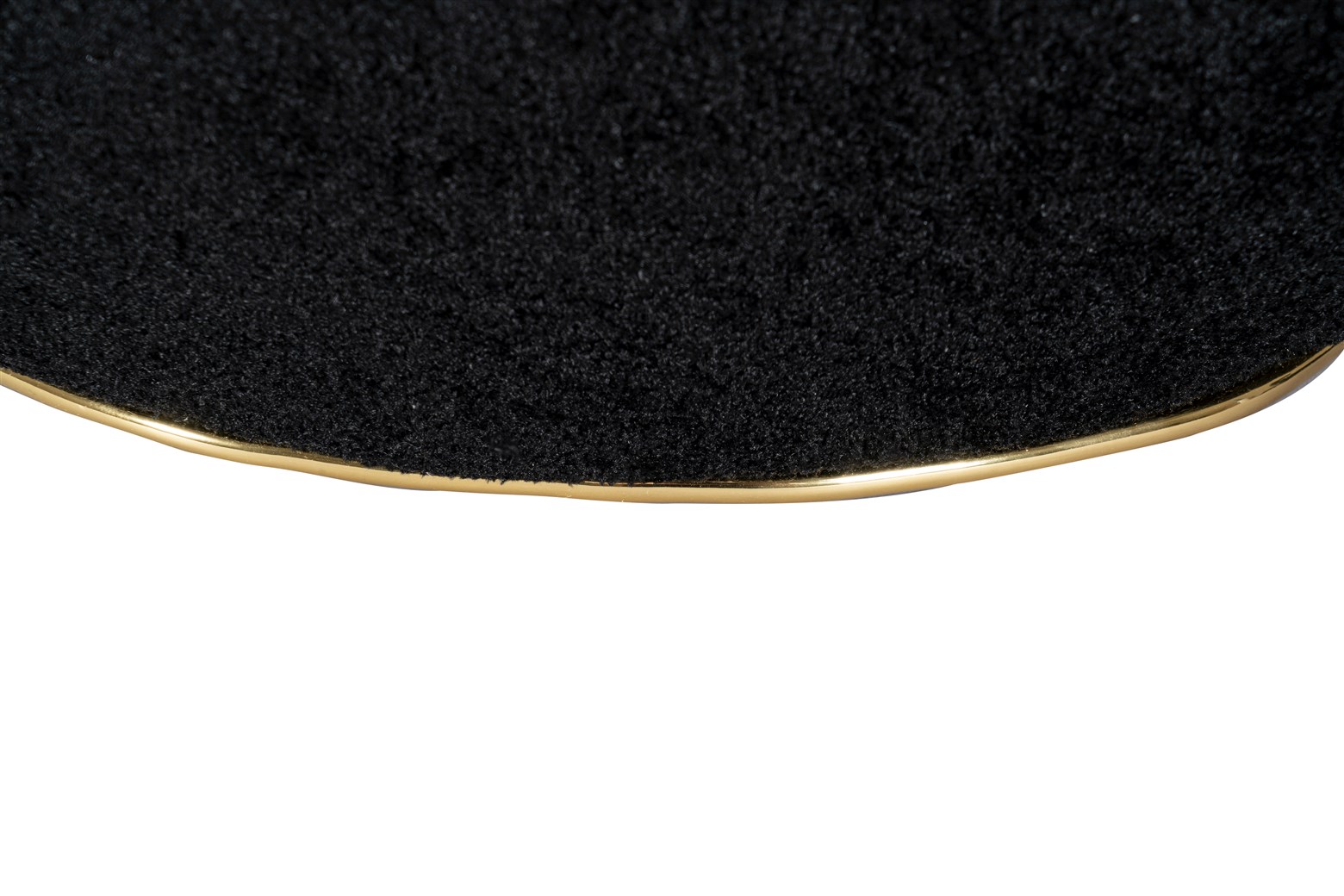 Dekorativer Hocker Schwarz / Gold