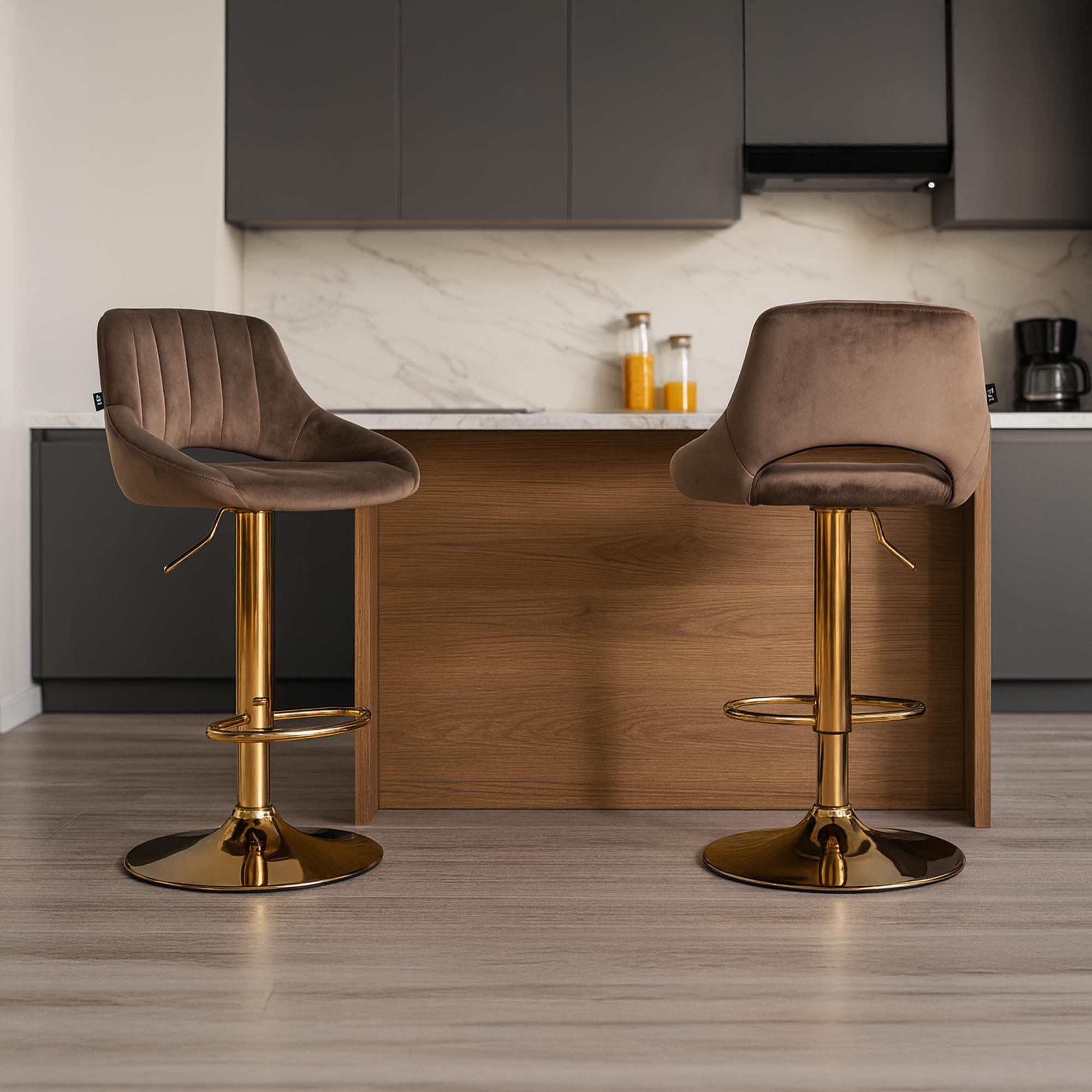 Barhocker Milet Samt gold