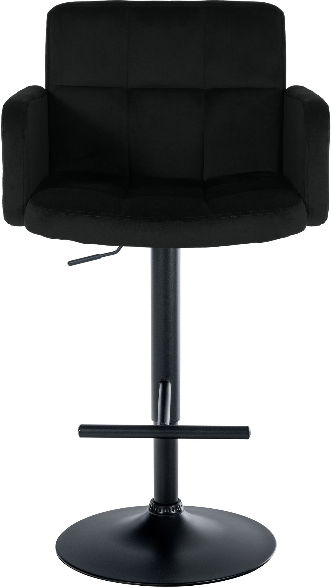 Barhocker Los Angeles Samt schwarz