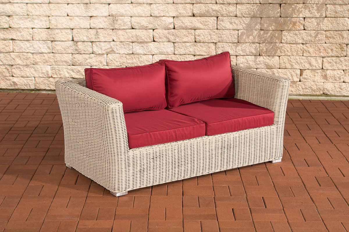 2er Sofa Mandal Rubinrot