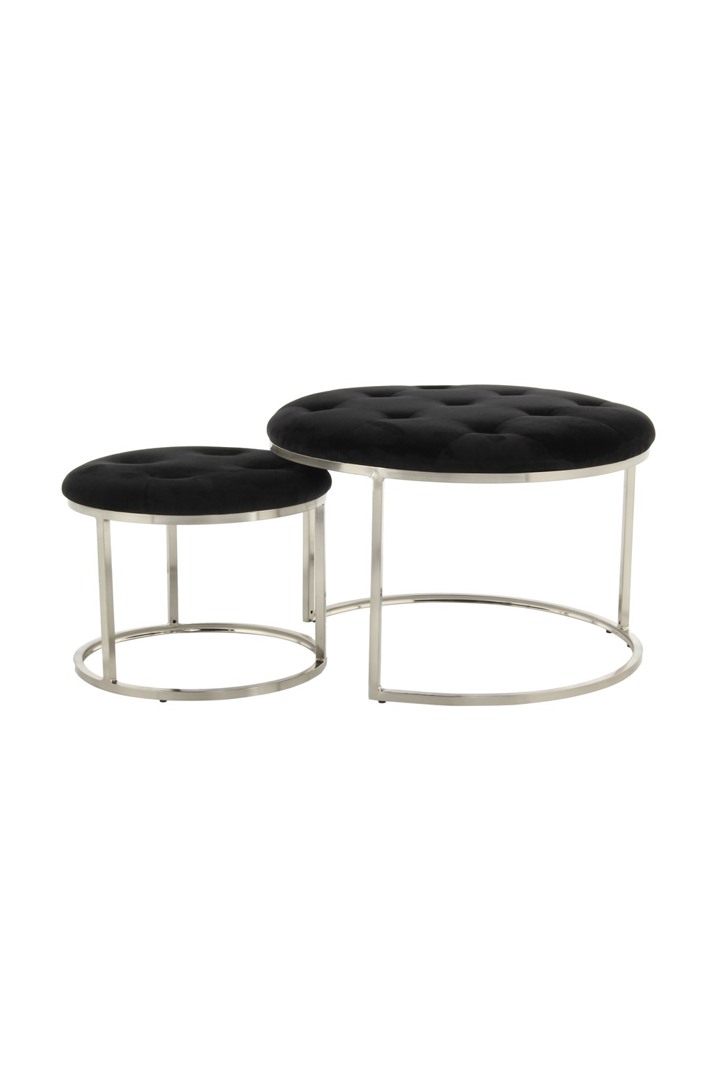 Hocker Hocker Becky 825 2er-Set Schwarz / Silber