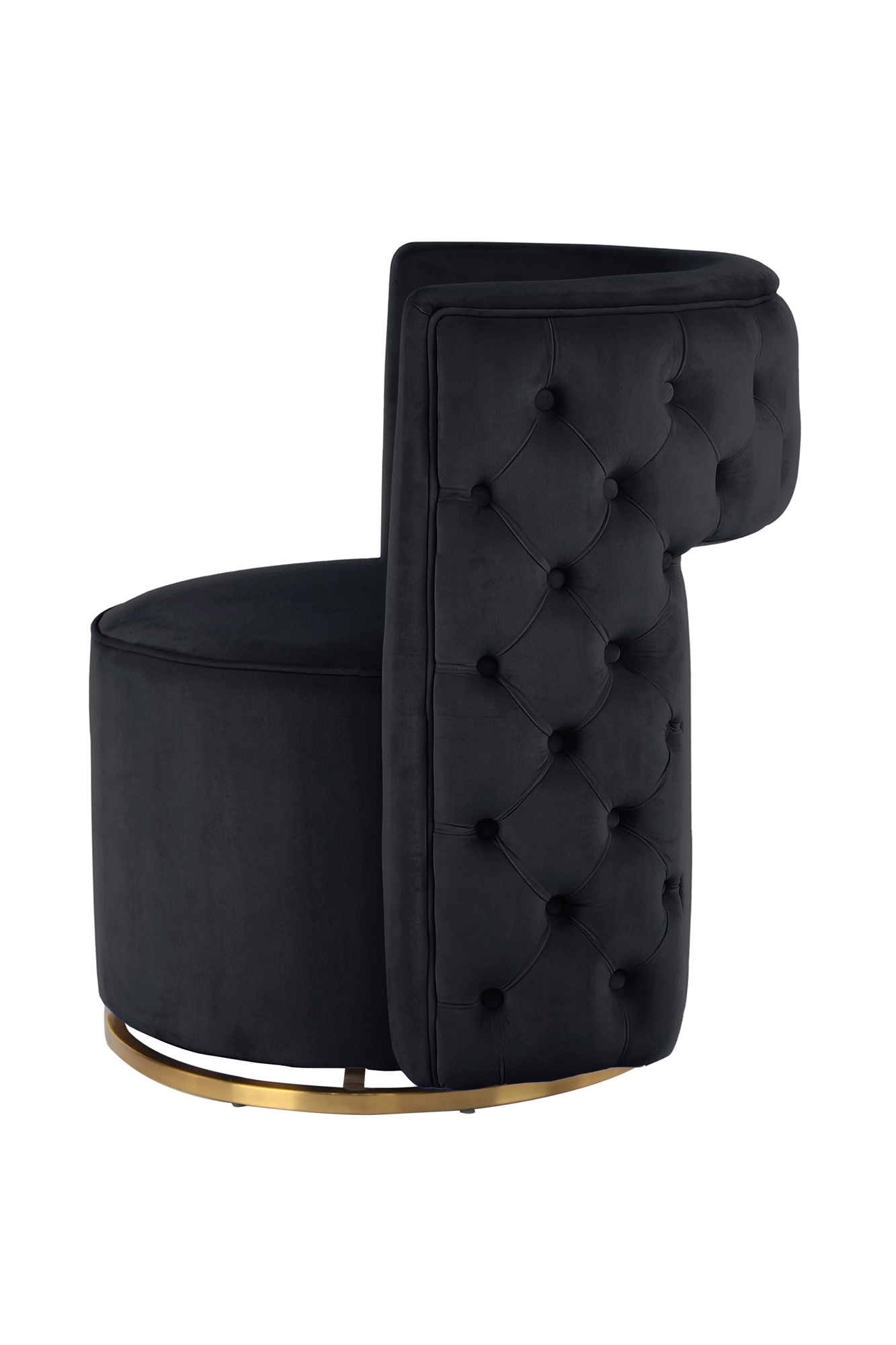 Drehsessel Beverly Schwarz / Gold
