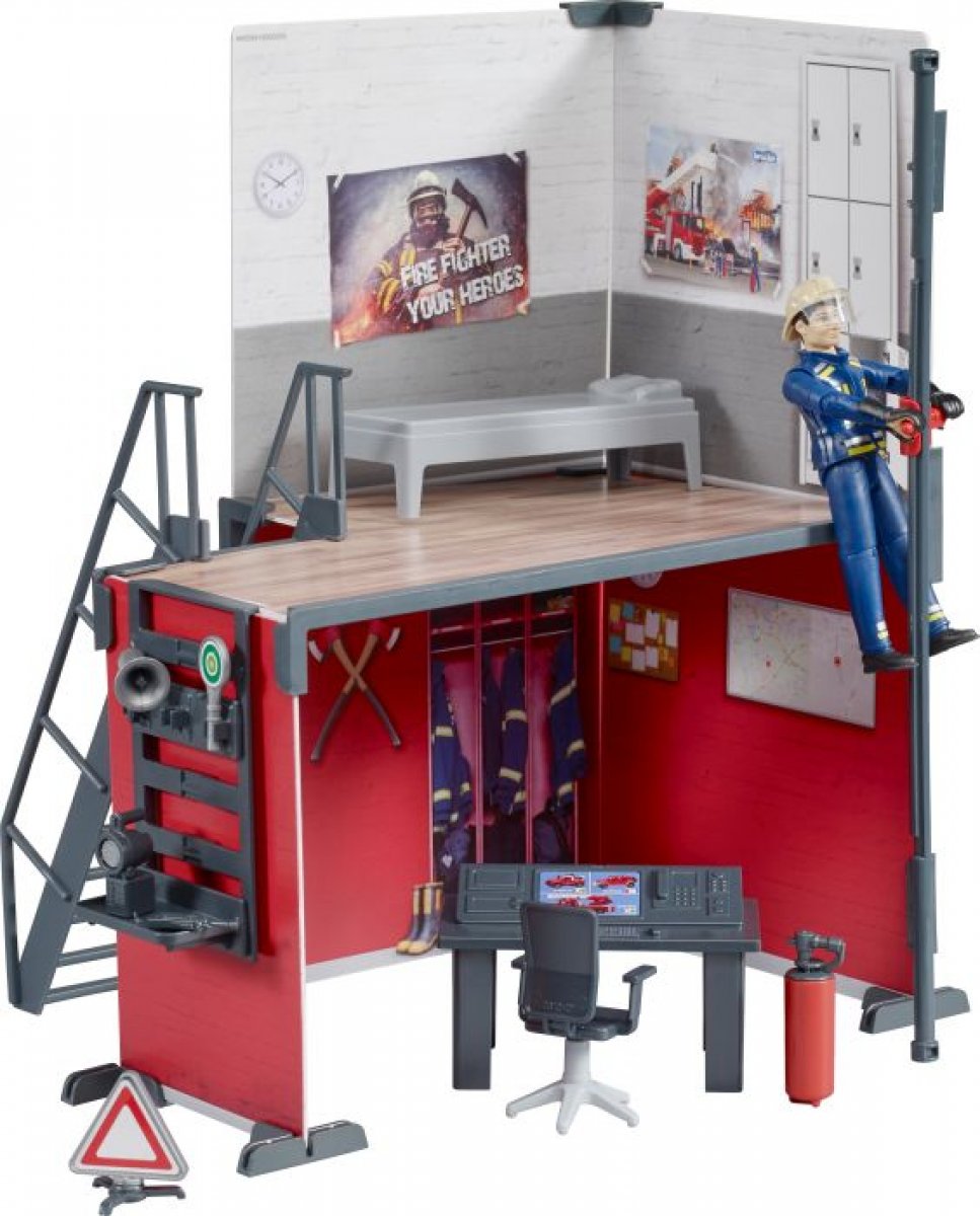 BRUDER Sonstiges Bruder 62702 - bworld Feuerwehrstation mit Feuerwehrmann