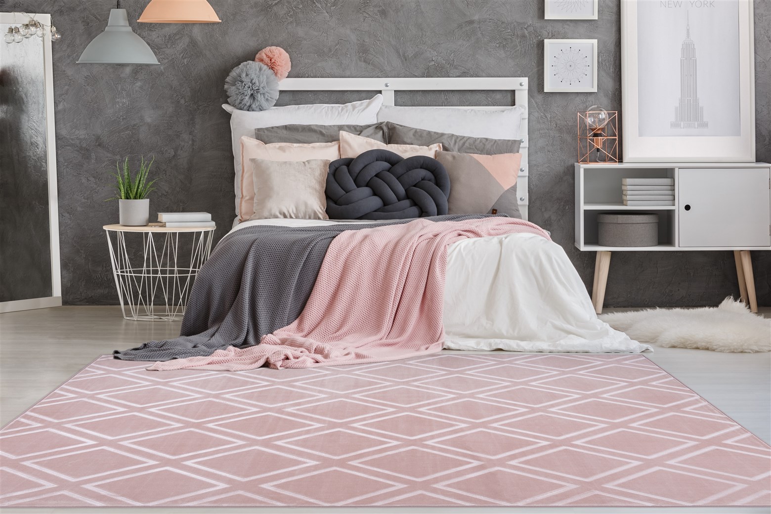 Teppich Monroe 225 Rosa 80cm x 300cm