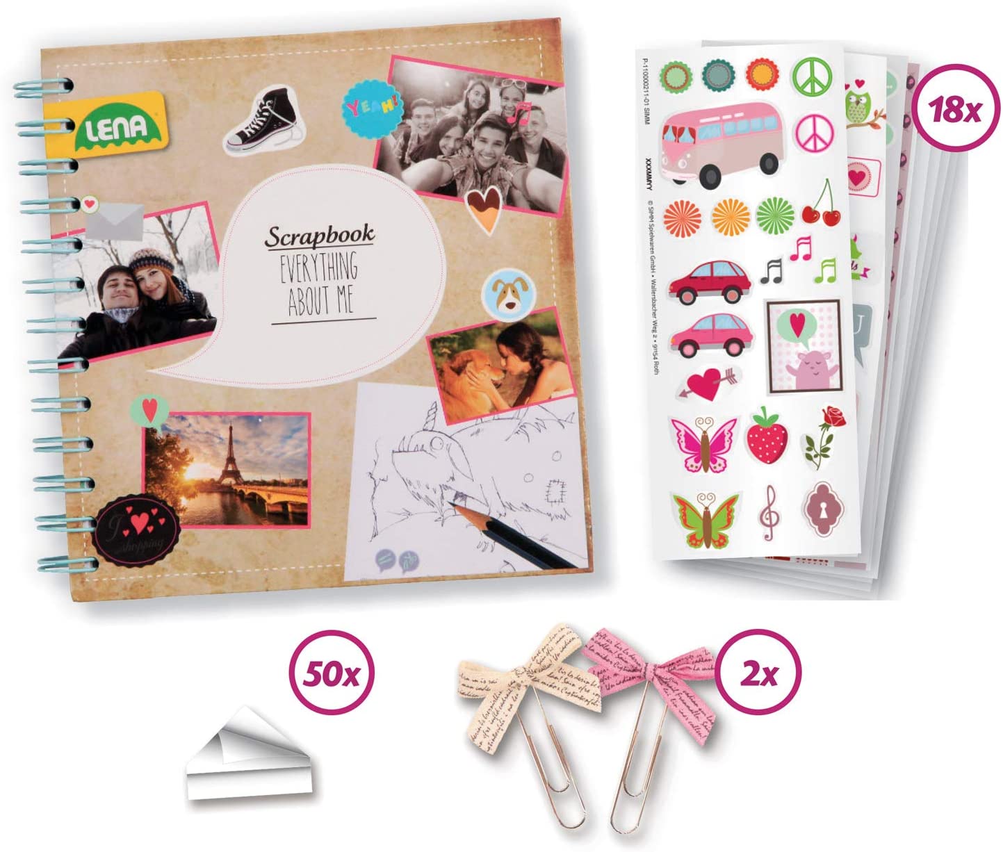 Simm Bastel- & Kreativspielzeug LENA - 42332 - Scrapbook, klein