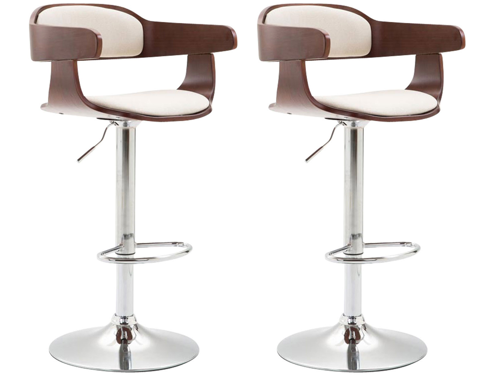 2er Set Barhocker Bogota Stoff coffee