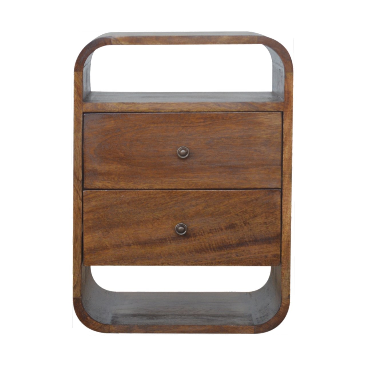 Nachttisch „Chestnut Curve“ mit 2 Schubladen
