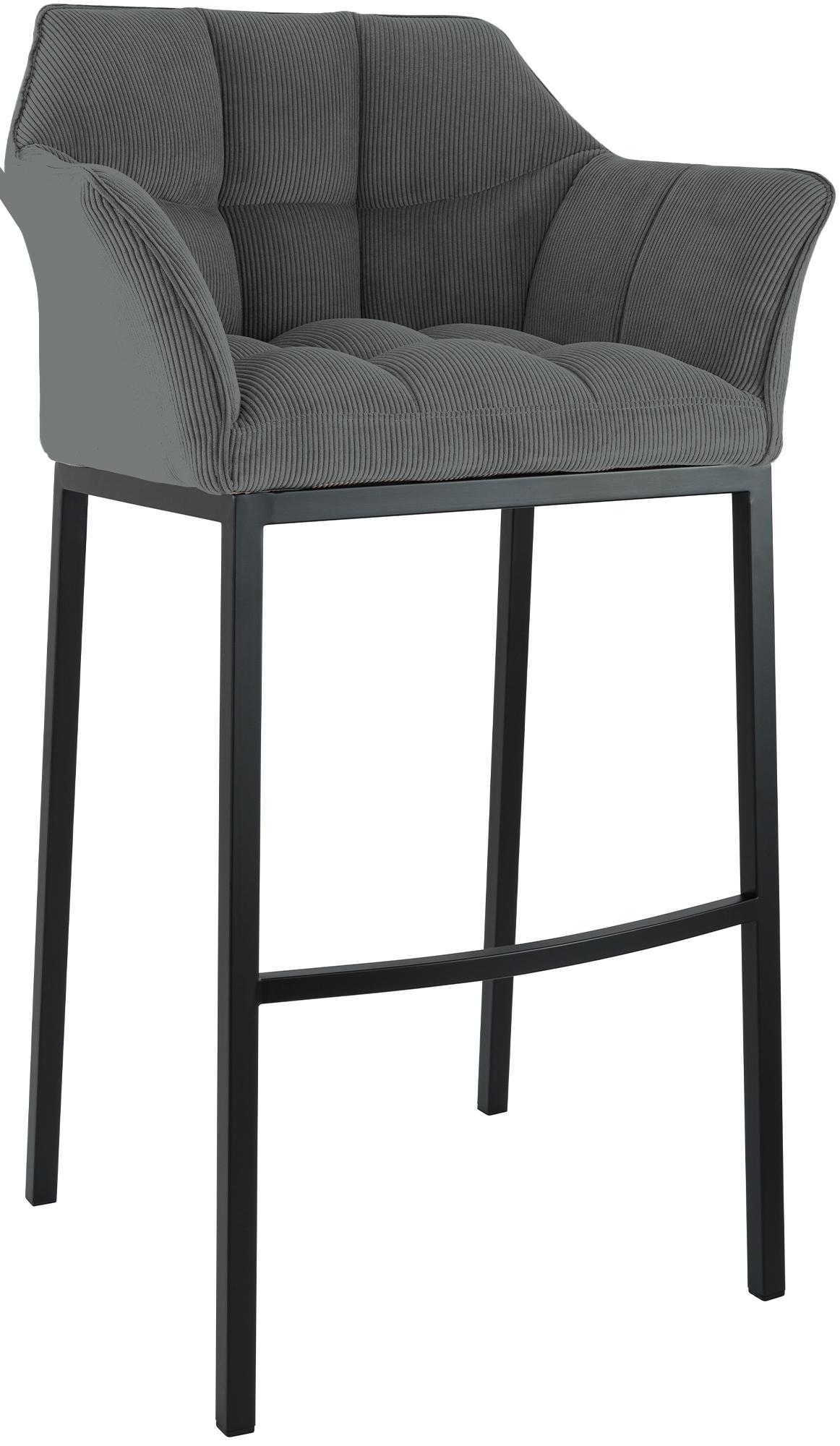 Barhocker Damaso B Cord mit 4-Fuß Gestell