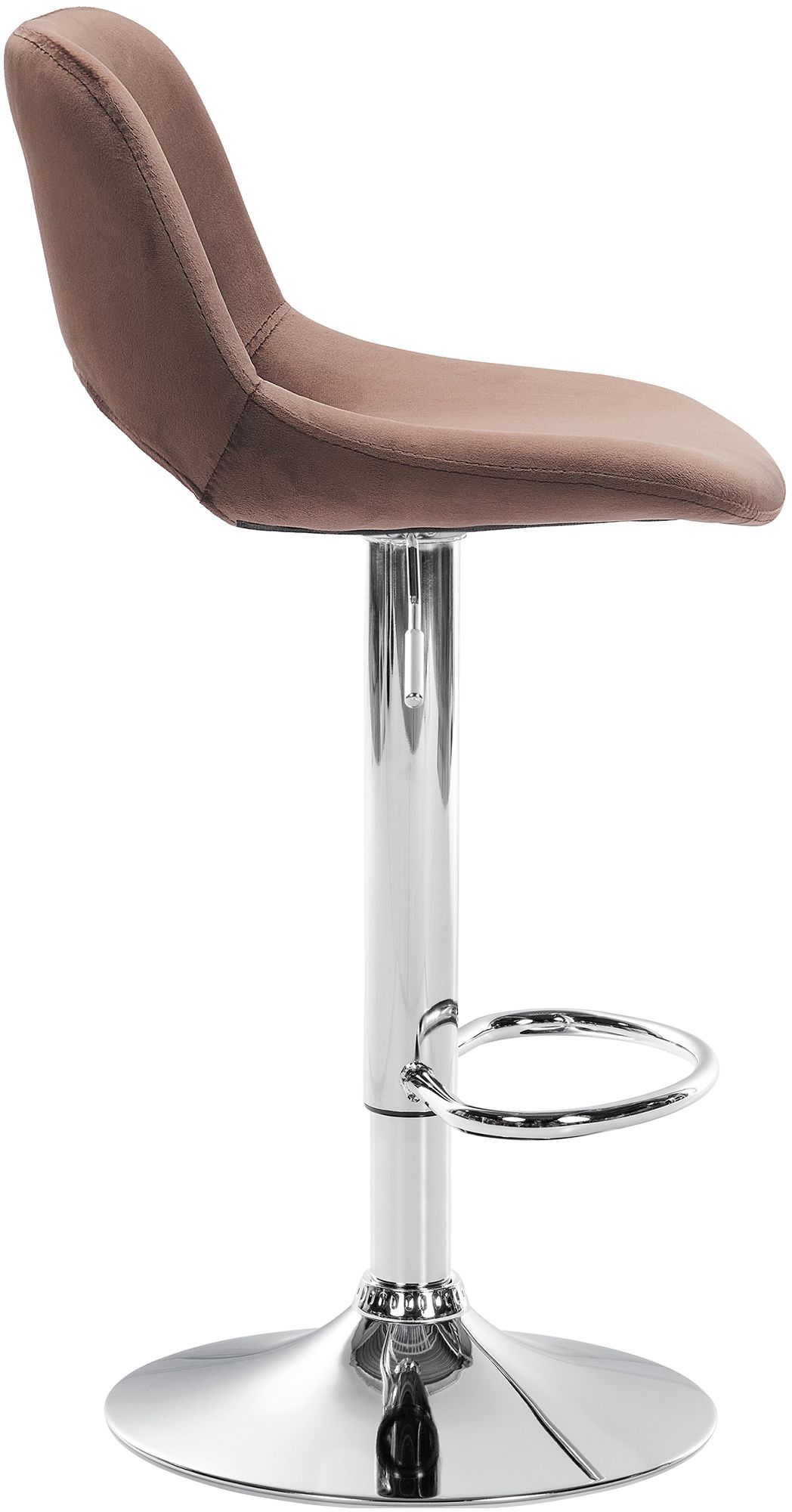 2er Set Barhocker Camden Samt chrom