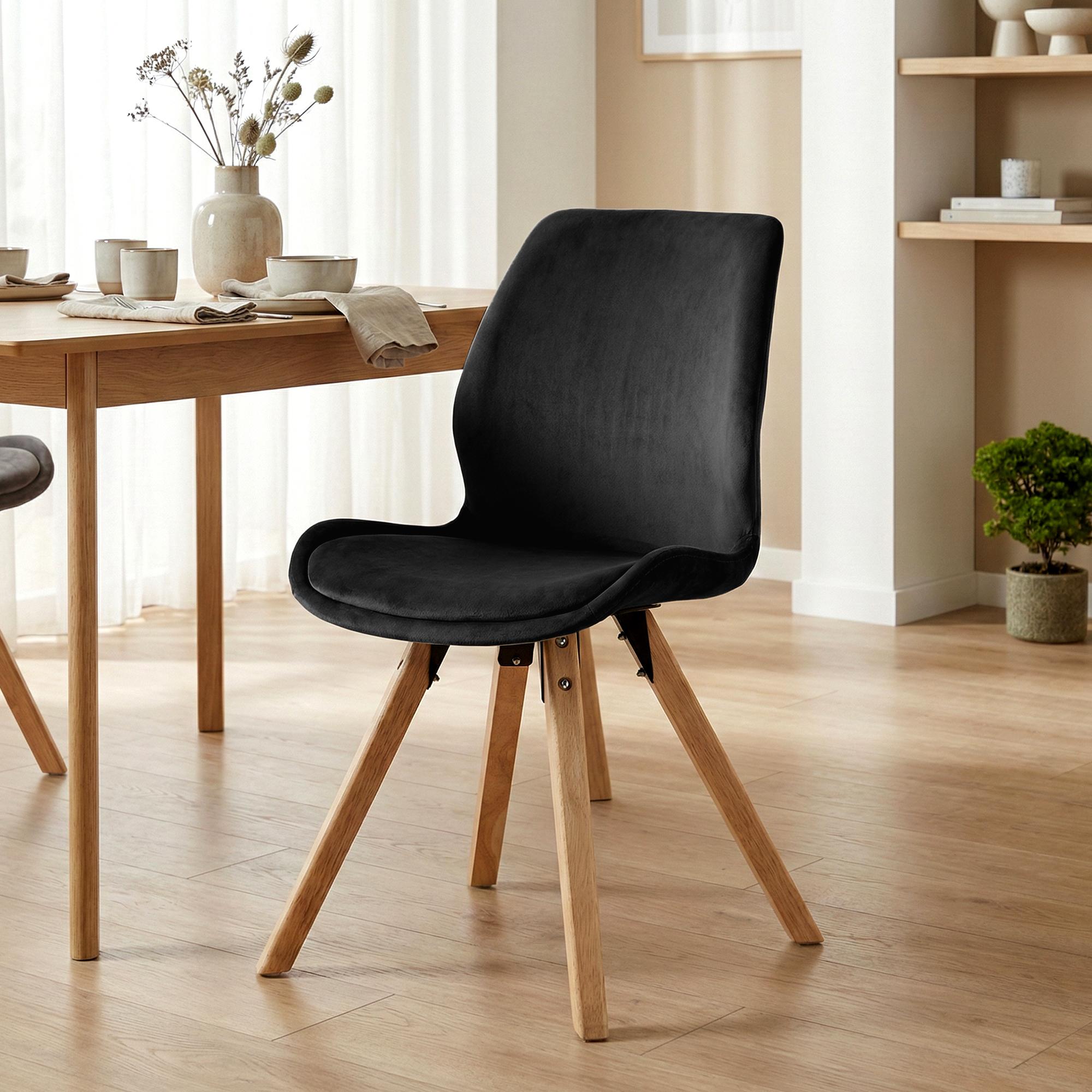 2er Set Stuhl Luna Samt