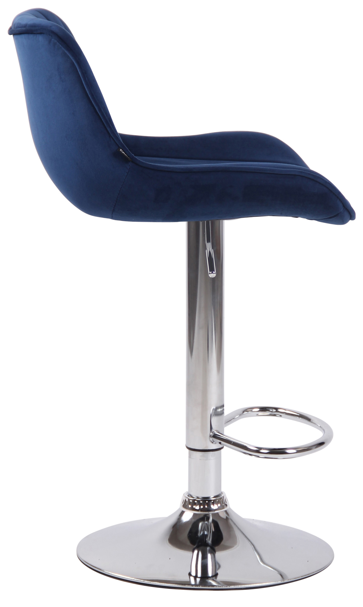 Barhocker Lentini Samt chrom