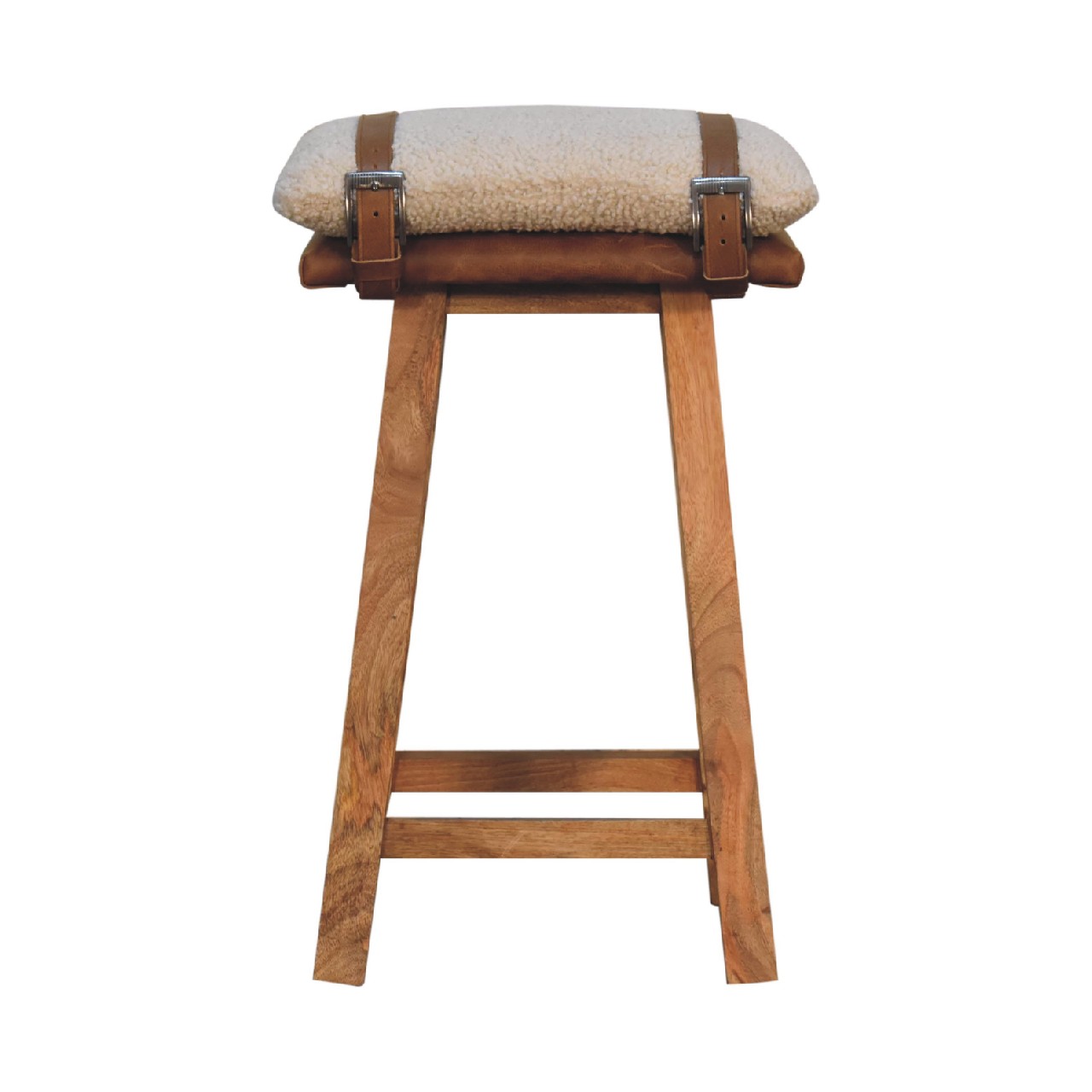 Barhocker mit Riemenbezug