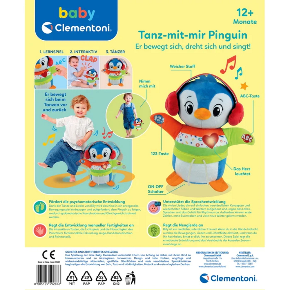 Clementoni Verschiedene Lizenzen Clementoni 59287 - Tanzmitmir Pinguin