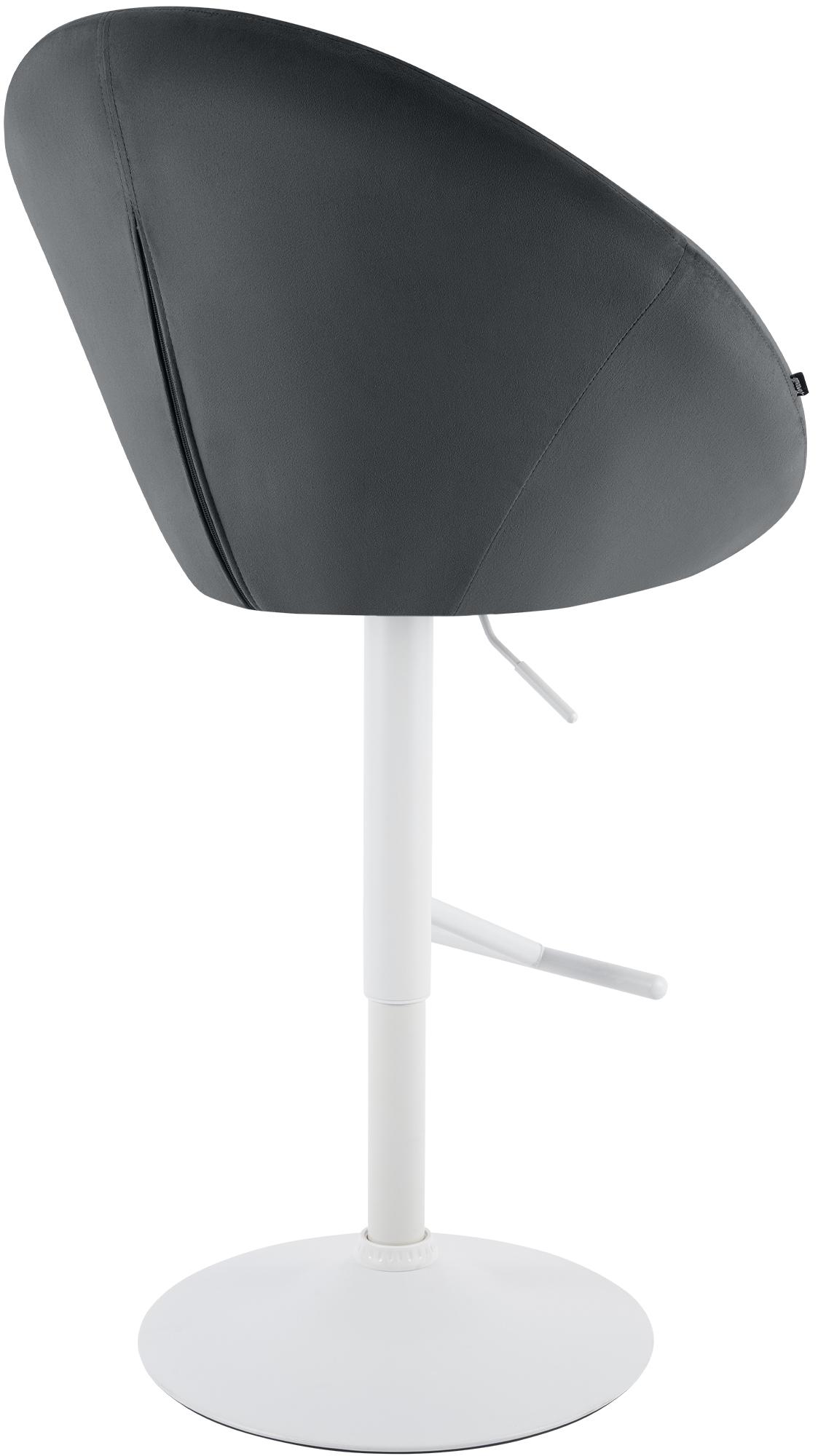 Barhocker London Samt weiß