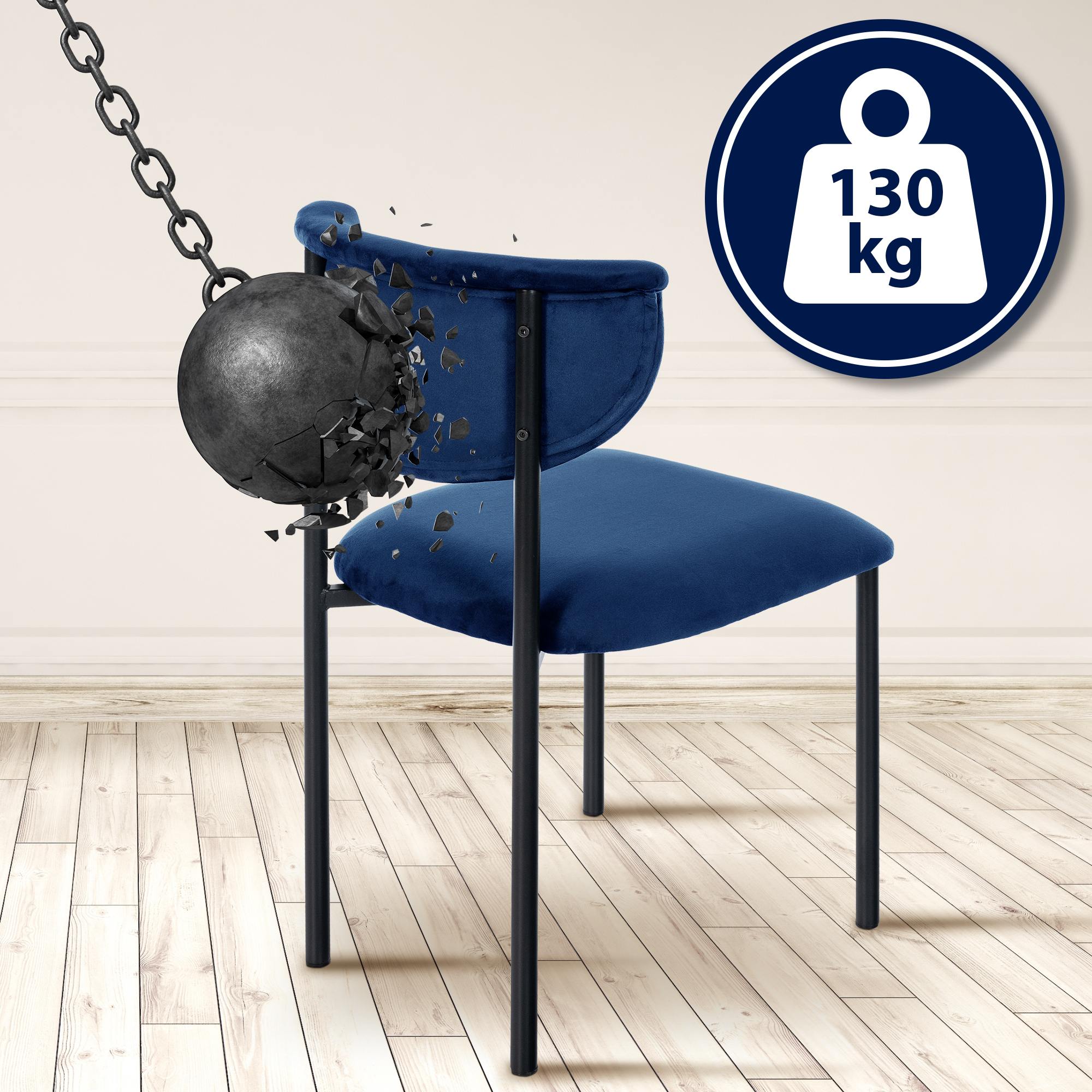 2er Set Besucherstuhl Gambell Samt