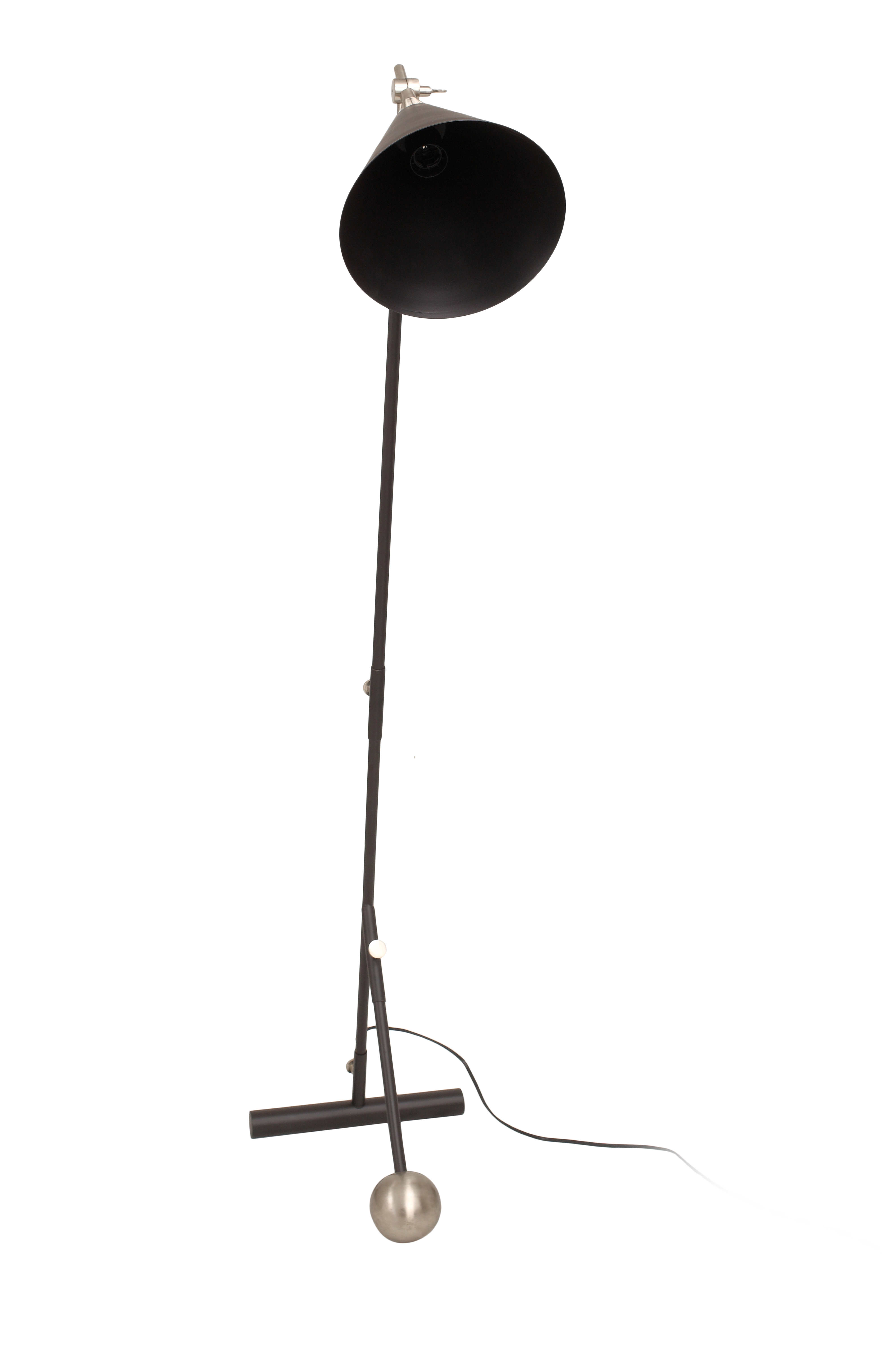 Leuchten Stehlampe Celeste 225 Schwarz / Silber
