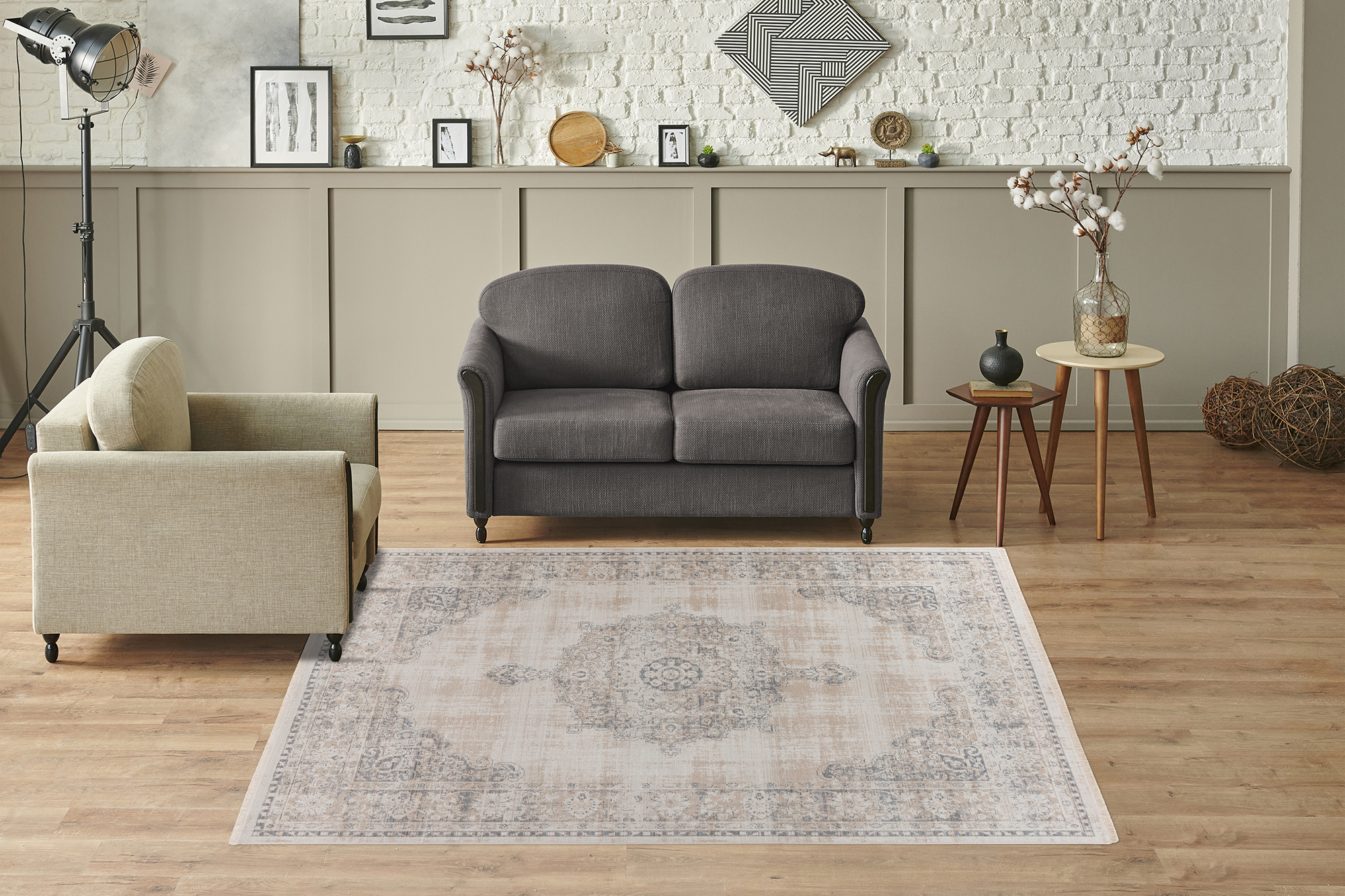 Teppich Milan 125 Grau 120 x 170 cm