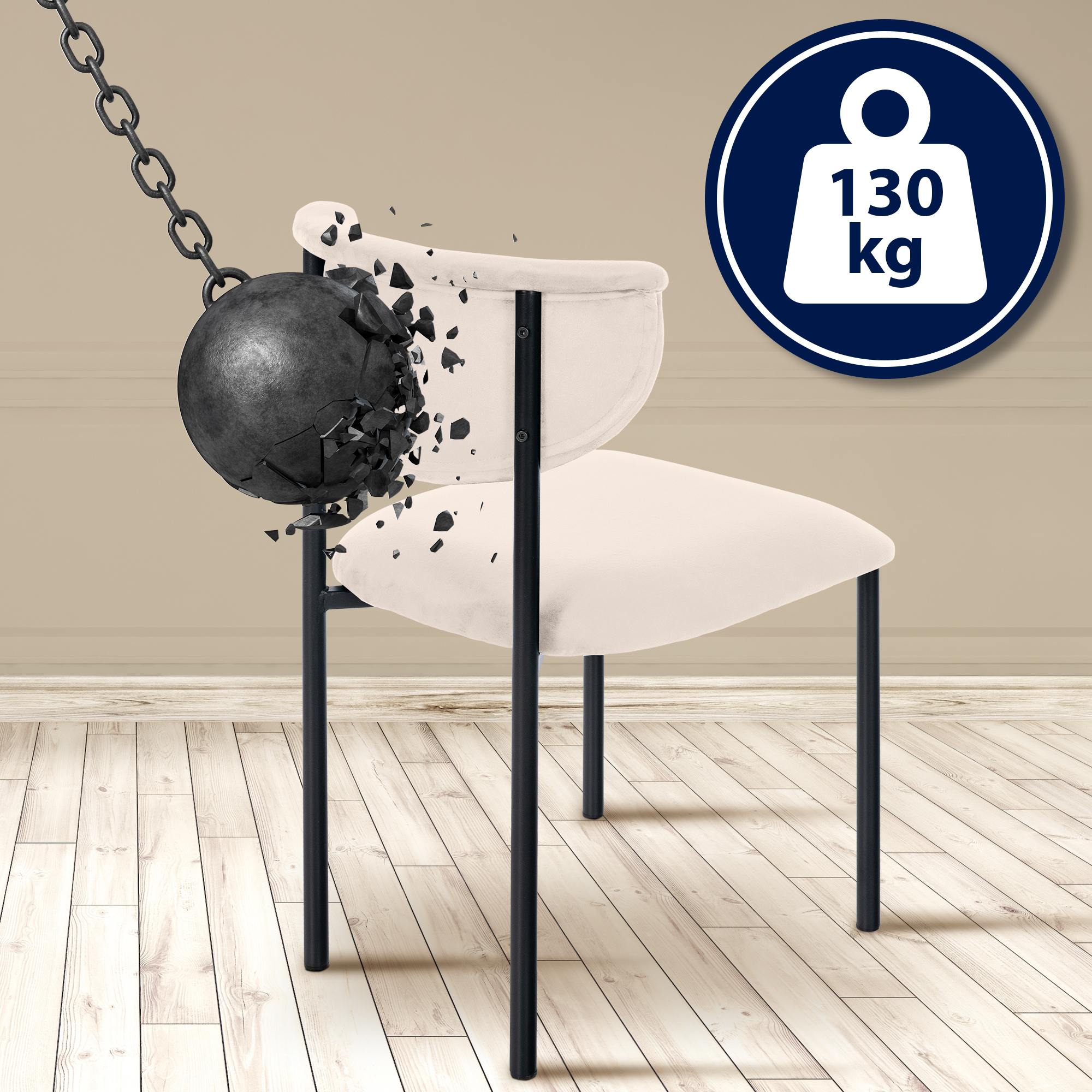 2er Set Besucherstuhl Gambell Samt