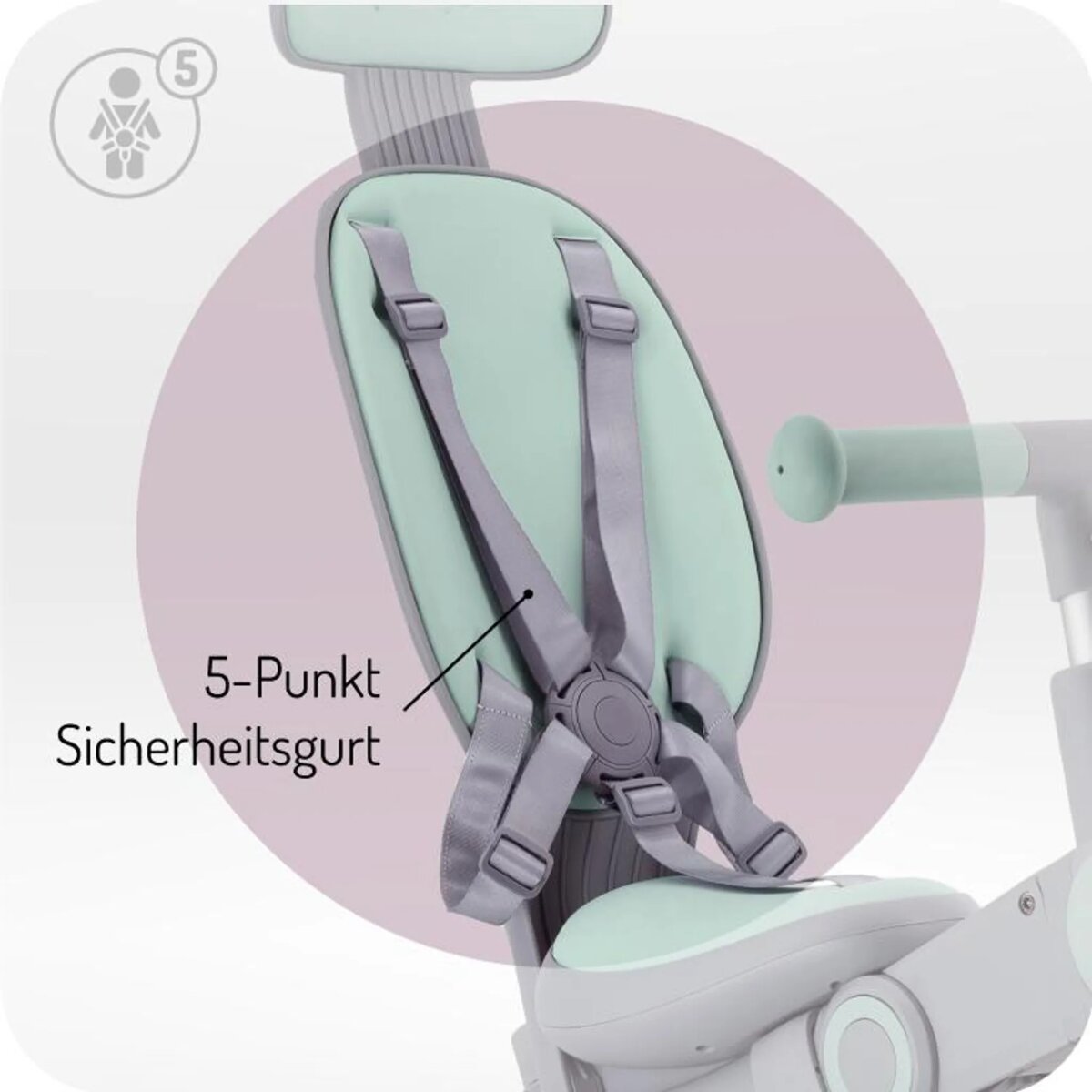 MoMi SOLIVIA – 4-in-1 Dreirad & Laufrad ab 12 Monaten, verstellbar, klappbar, mit Sicherheitsgurt, inkl. Tasche & Getränkehalter – Grün