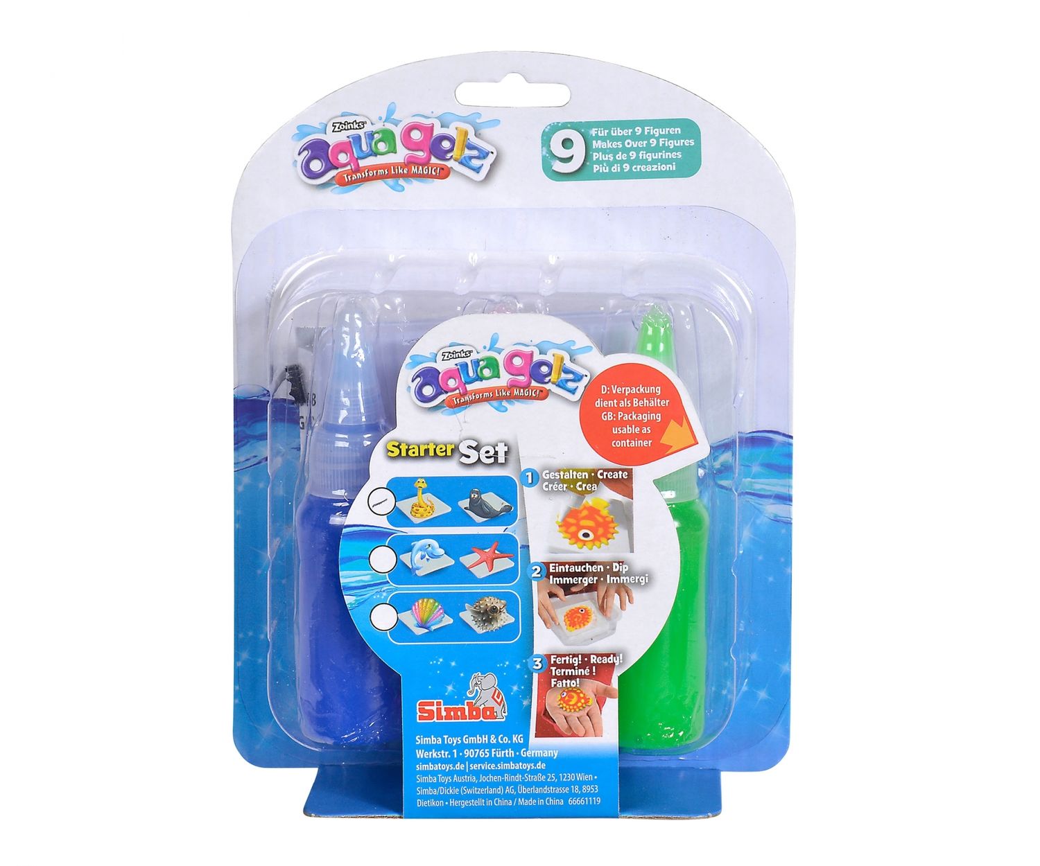Simba Dickie Bastel- & Kreativspielzeug Simba 106322450 - Aqua Gelz Starter Set