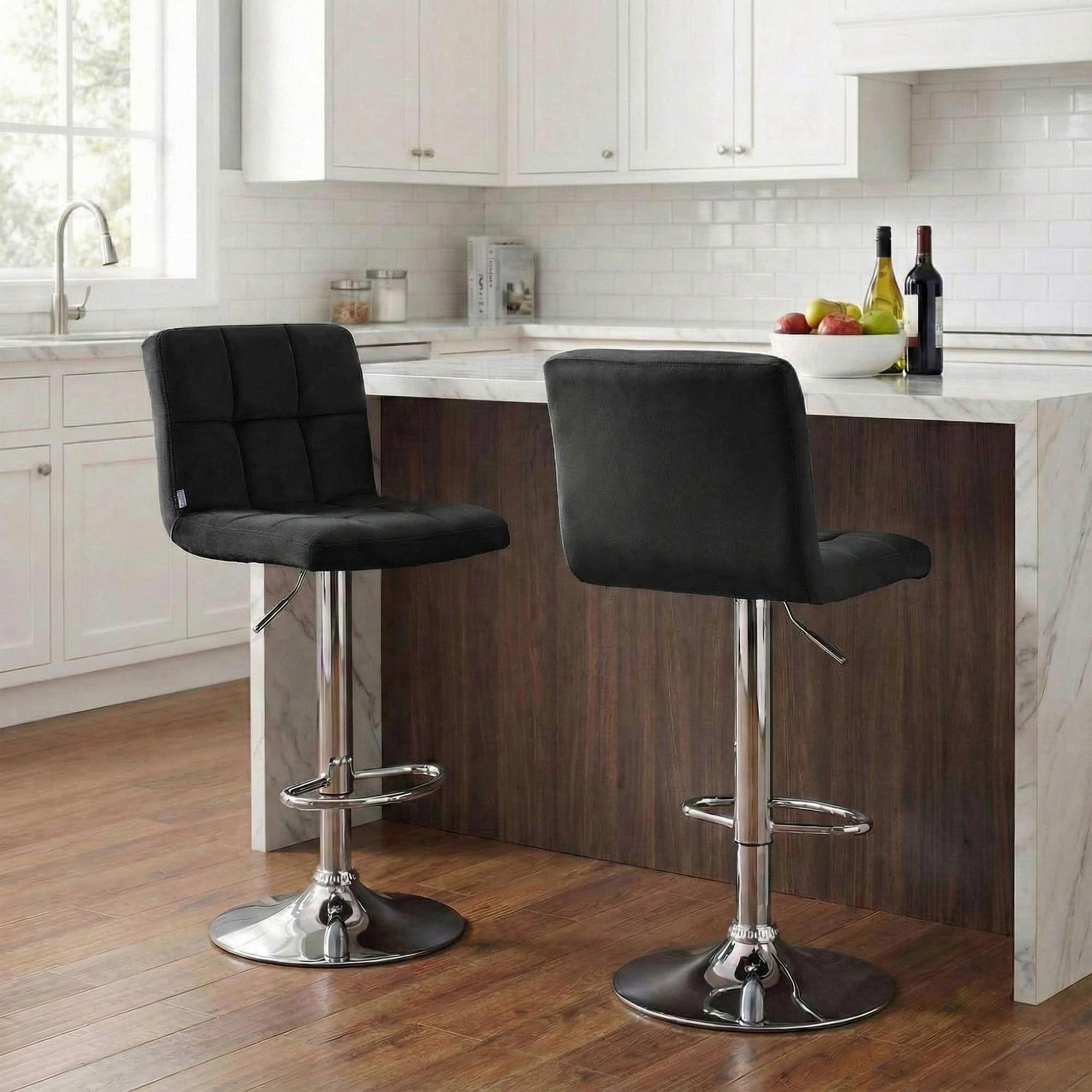 Barhocker Peru Samt chrom