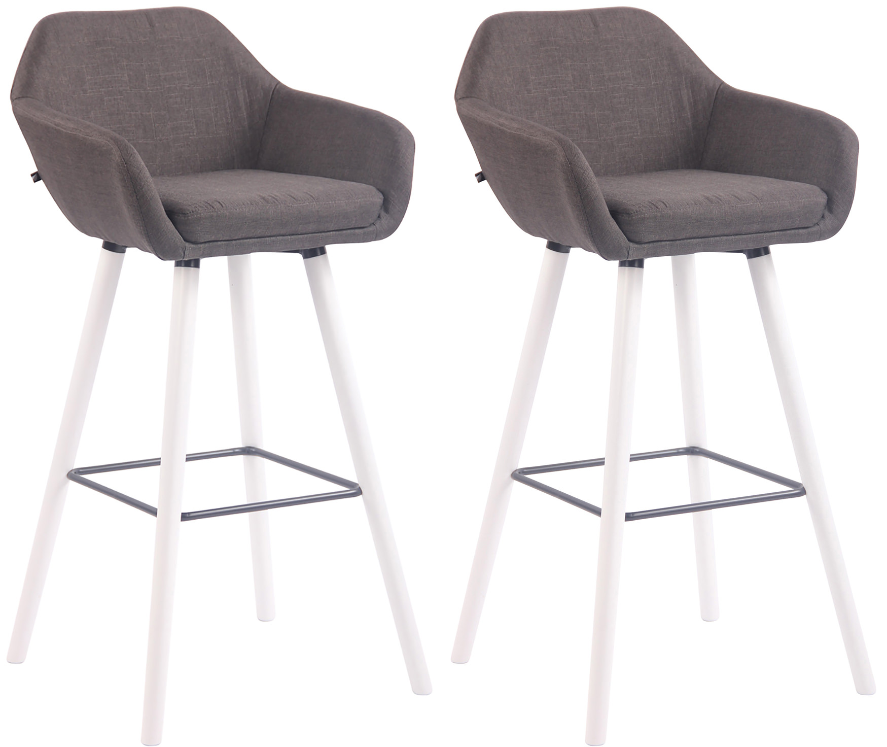 2er Set Barhocker Adelaide weiß