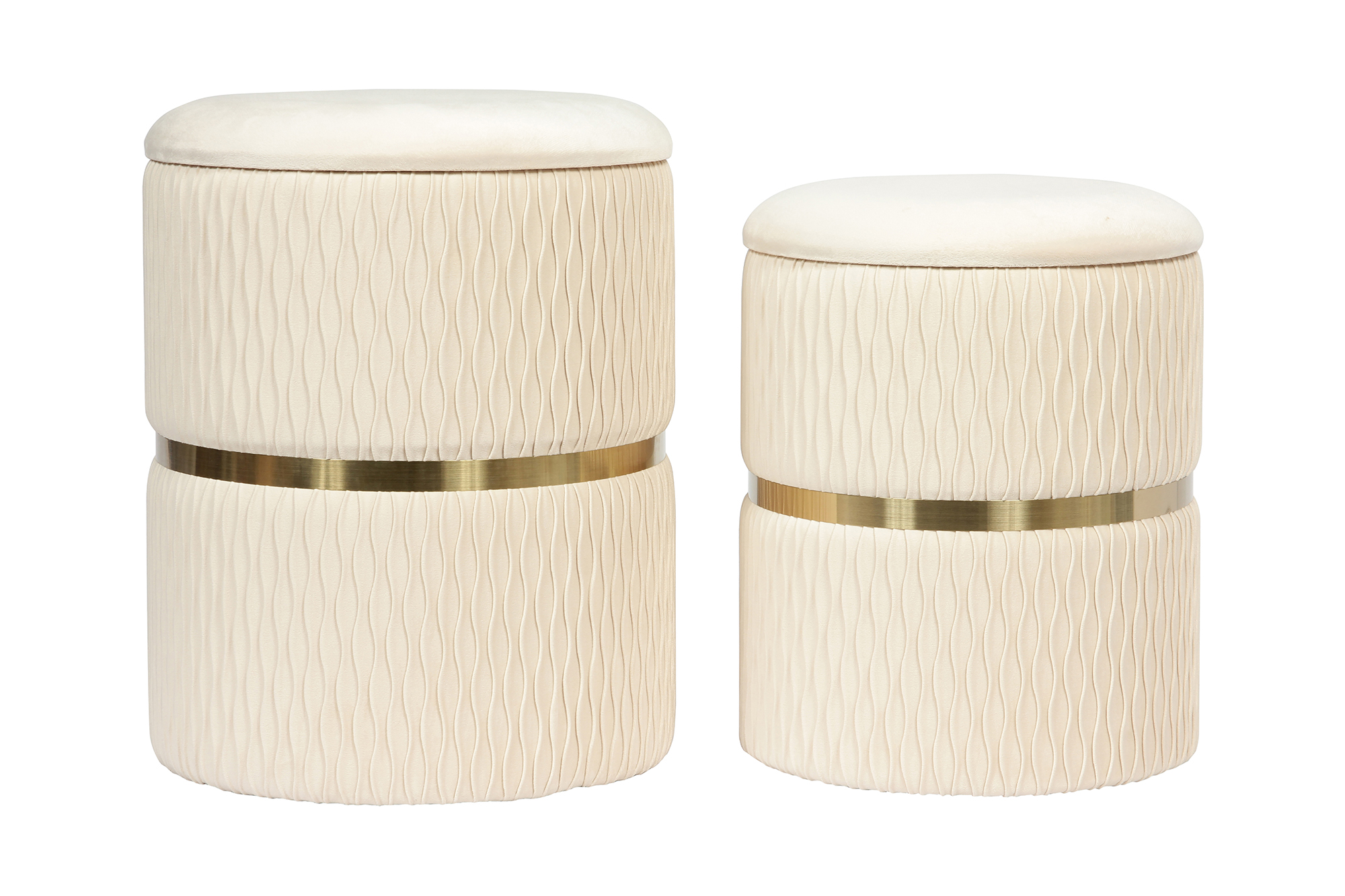 Hocker Hocker Zora 425 2er-Set Creme