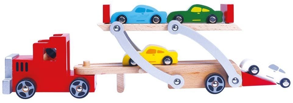Bino & Mertens Modelle & Fahrzeuge Bino & Mertens - Holzautotransporter mit 9 Teilen