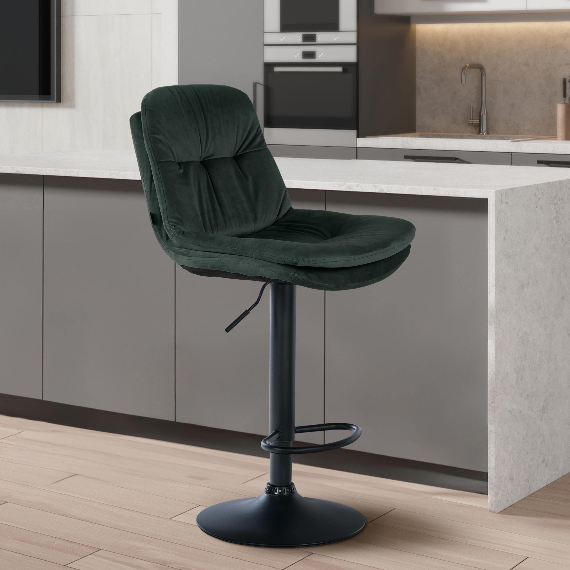 Barhocker Laurel Samt schwarz