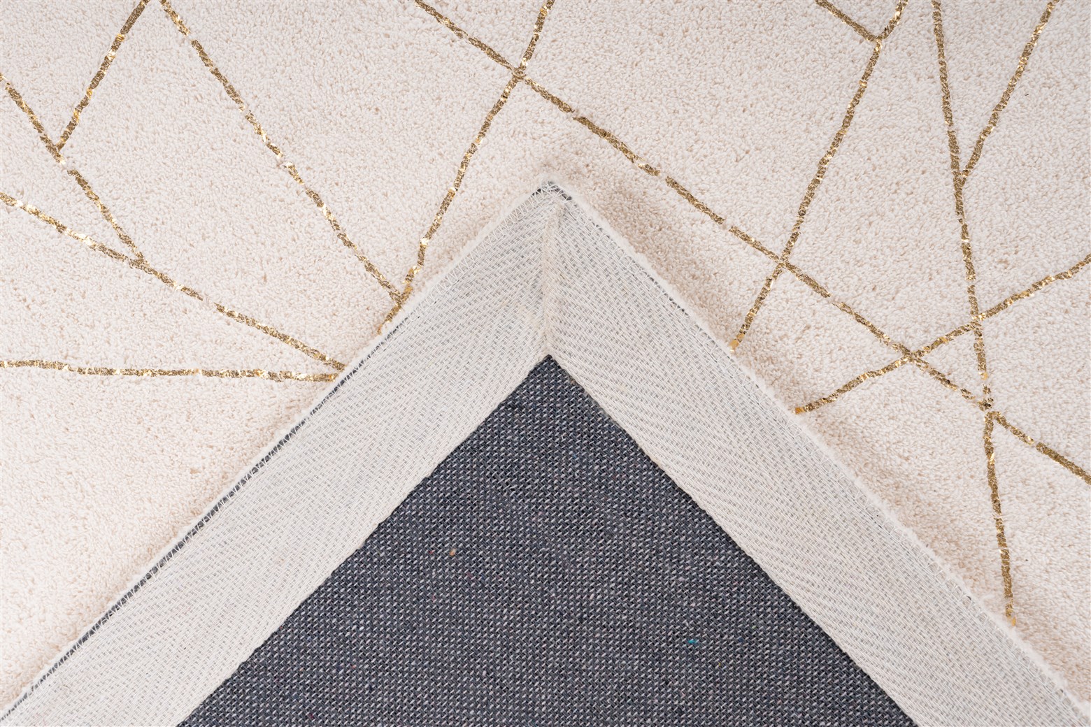 Teppich Bijou 125 Creme / Gold 80cm x 150cm
