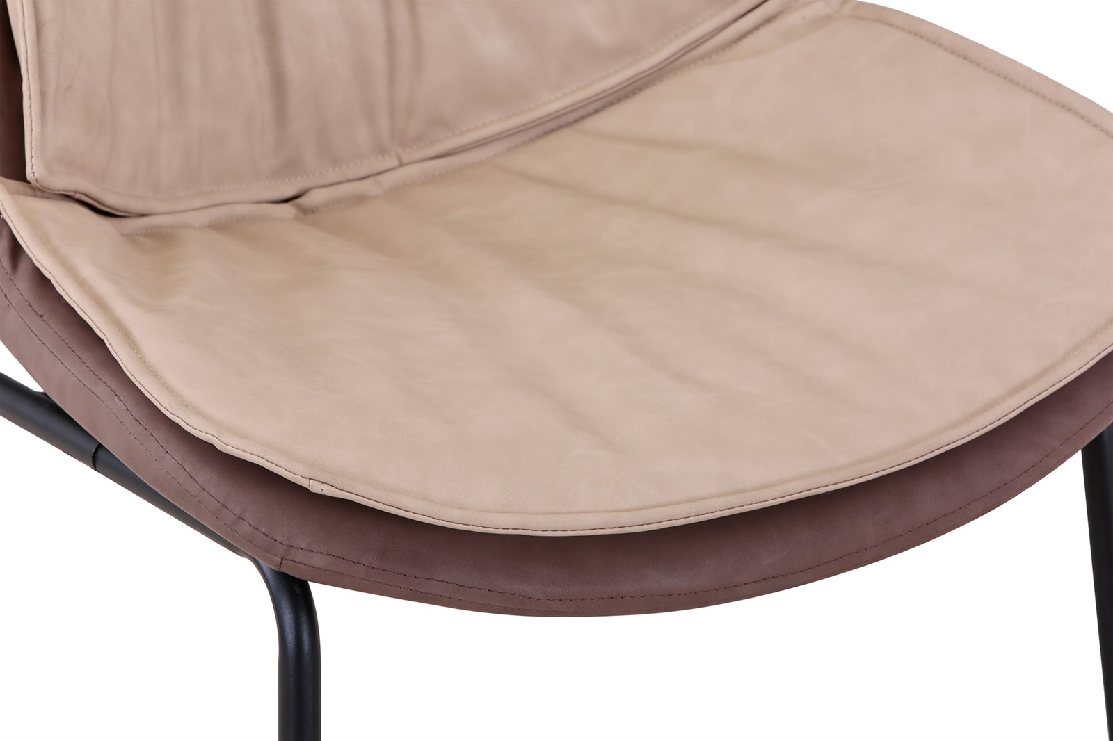Designstuhl Beige/Hellbraun