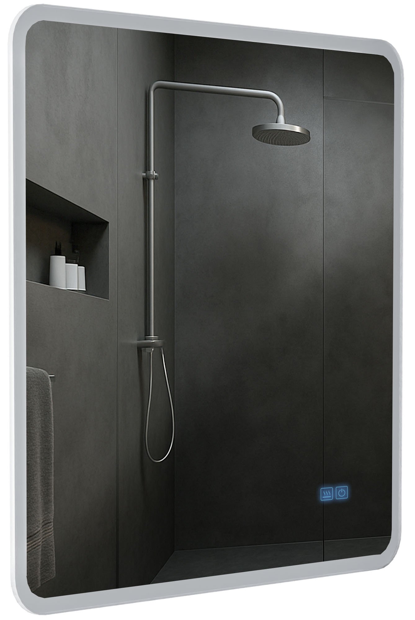 Badspiegel Jericho 80x80 mit Bluetooth