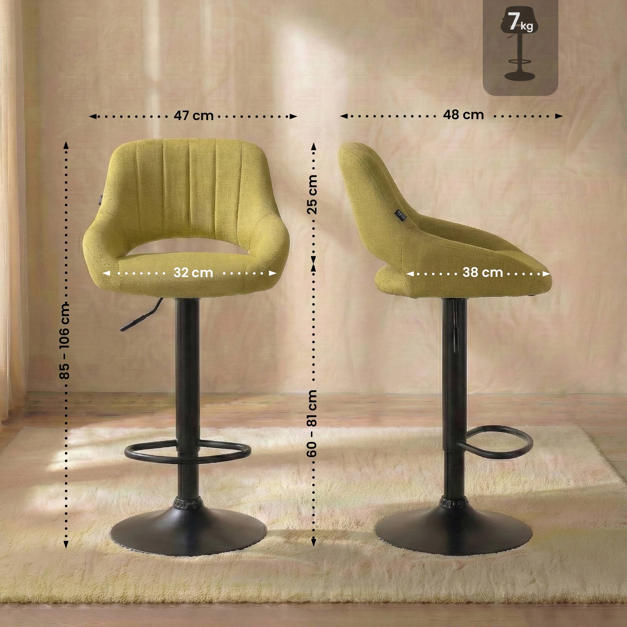 Barhocker Milet Stoff schwarz