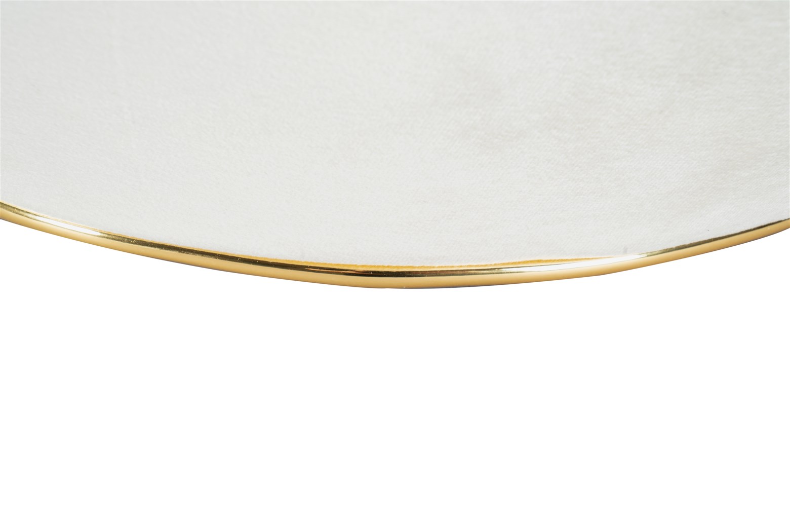 Dekorativer Hocker Elfenbein / Gold