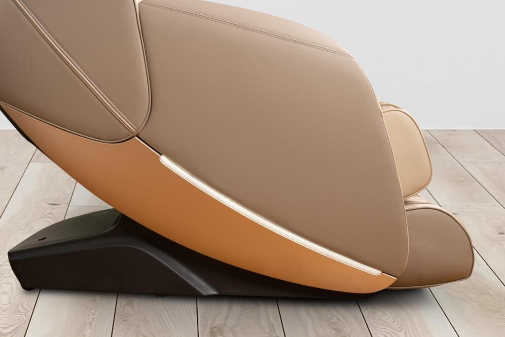 TLP GmbH, Michael Edlinger PureHaven Massage-Sessel 180x77x55 cm Knet- und Klopfmassage Heizfunktion Bluetooth USB Sprachsteuerung beige PU-Leder Fuß- Rücken- und Gesäßmassage – Ansicht 10