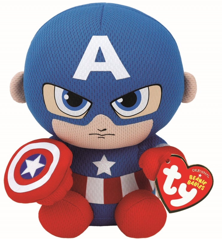 TY Plüschfiguren Ty 41189 - Marvel Captain America Plüschfigur - 15 cm