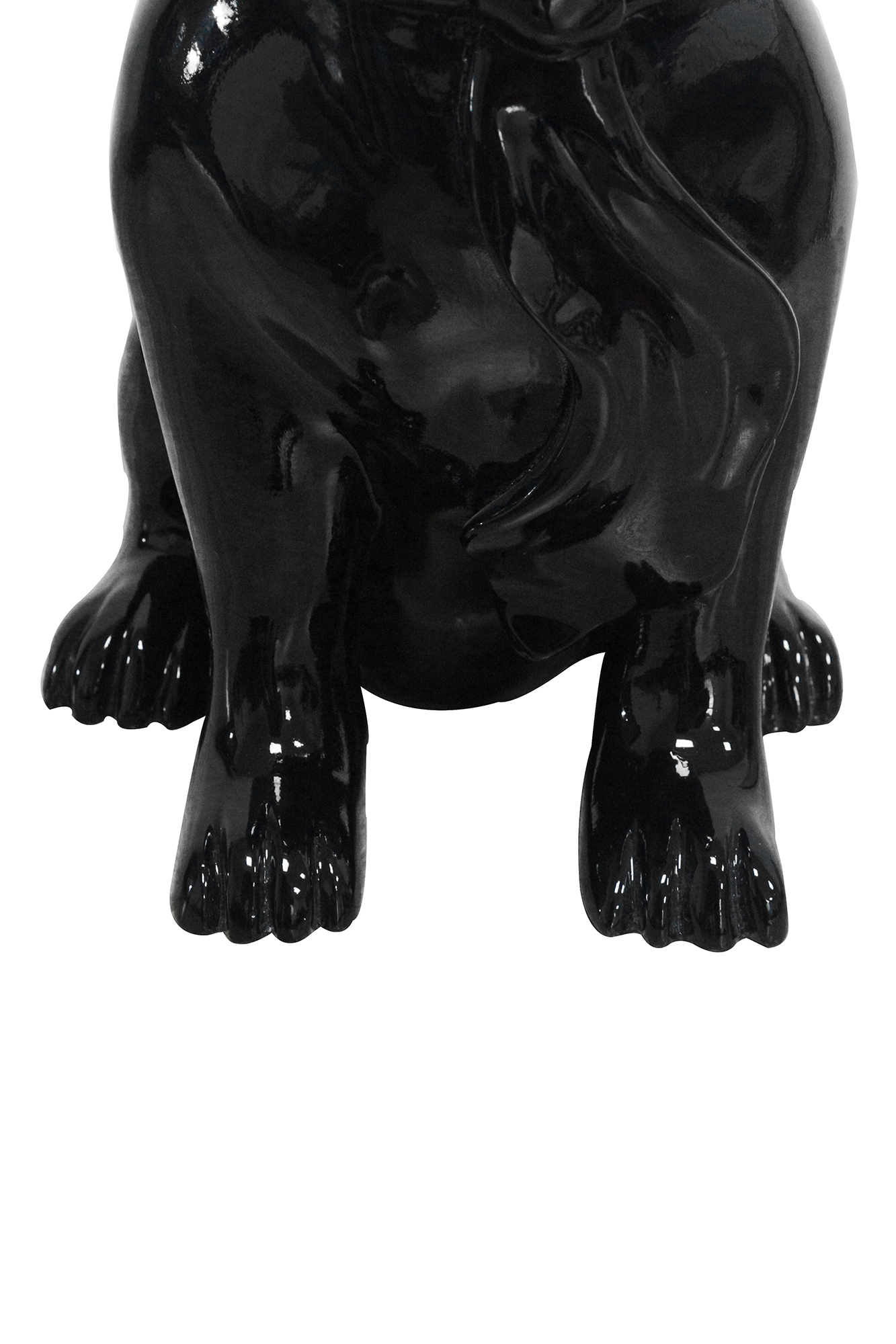 Bullterrier-Skulptur Schwarz