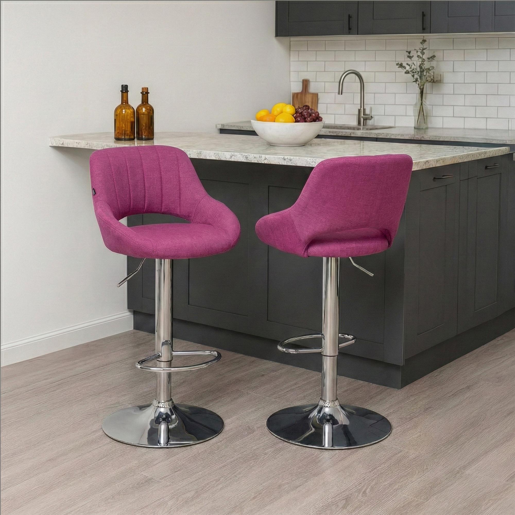 Barhocker Milet Stoff chrom