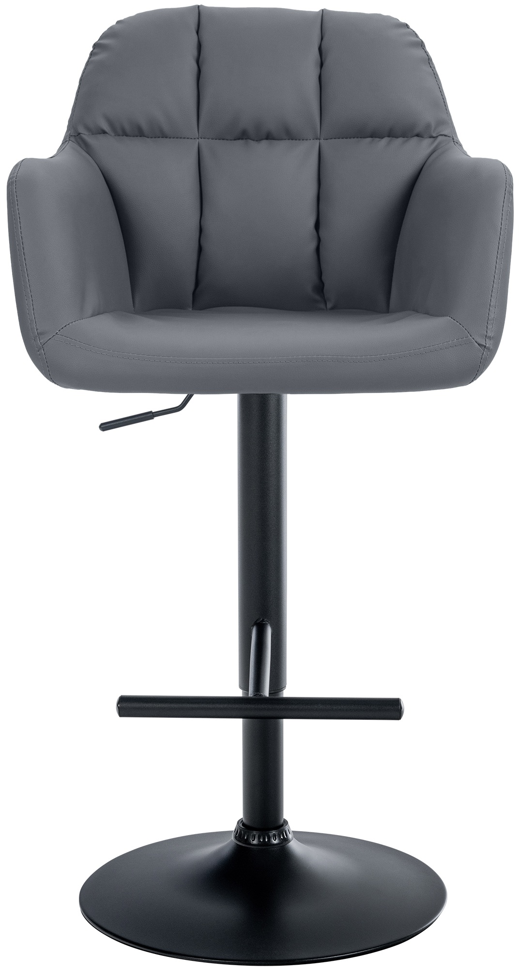 Barhocker Natoma Kunstleder schwarz