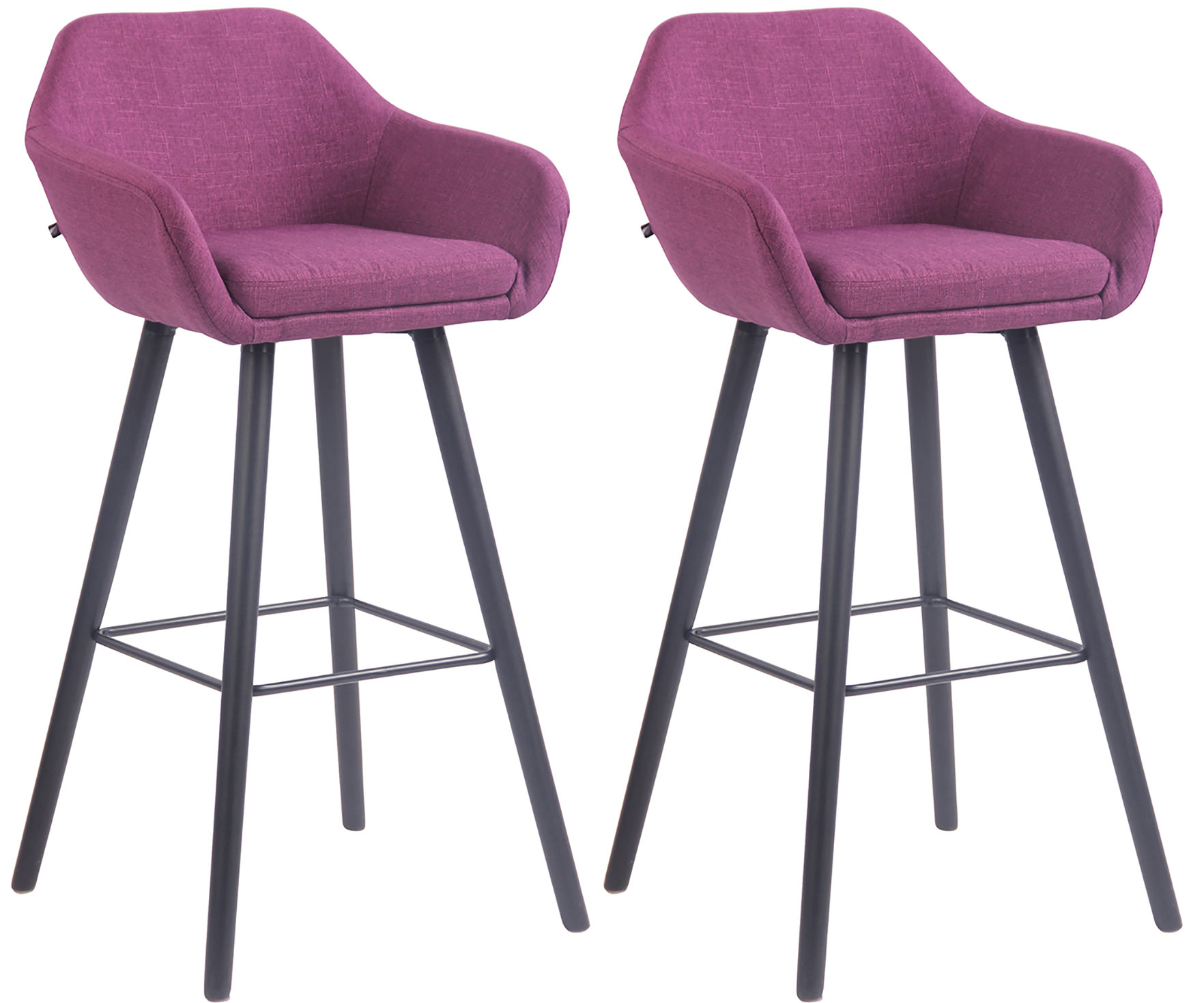 2er Set Barhocker Adelaide schwarz