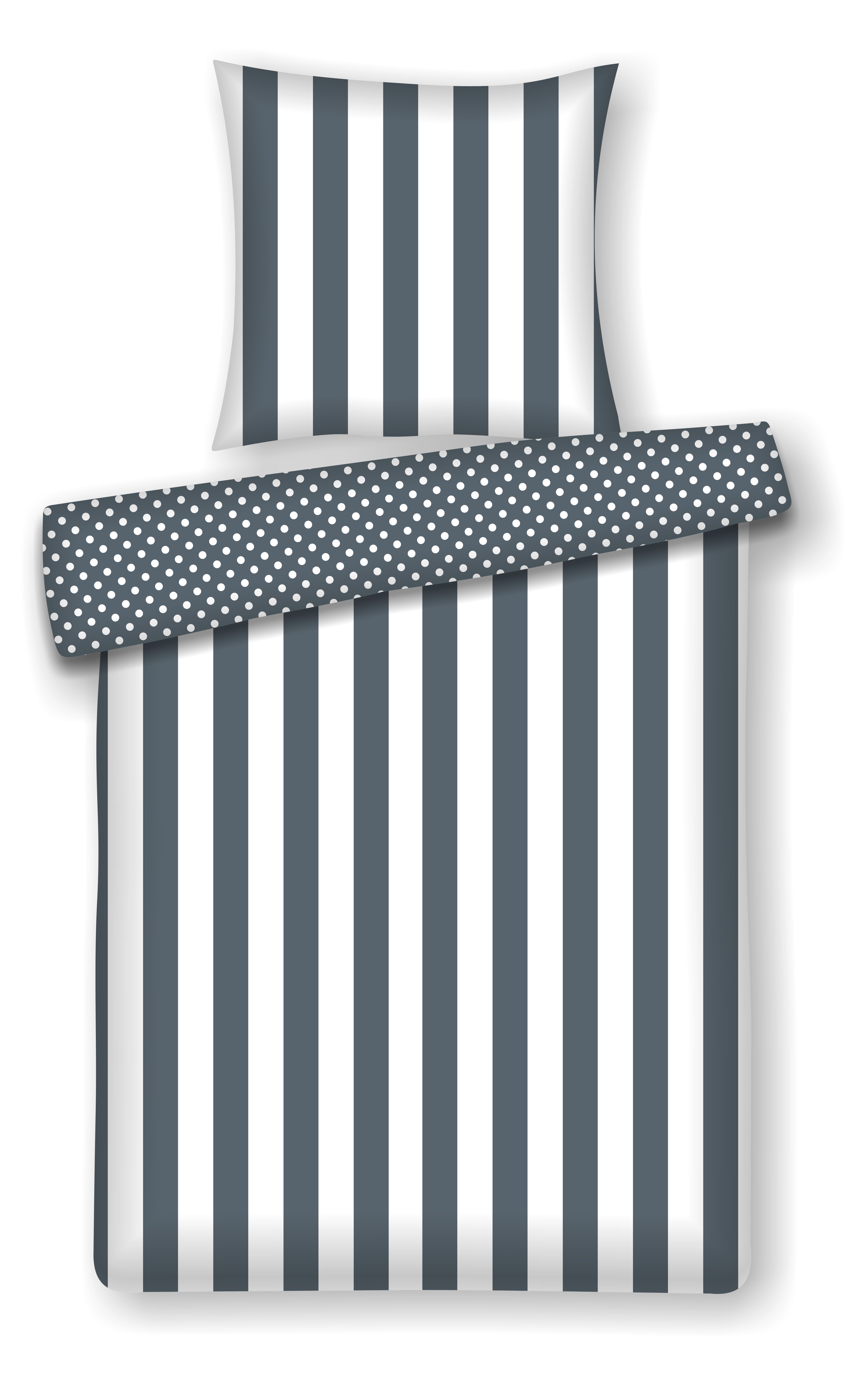 Bettwäsche Bettwäsche Duomo 125 Grau 135cm x 200cm
