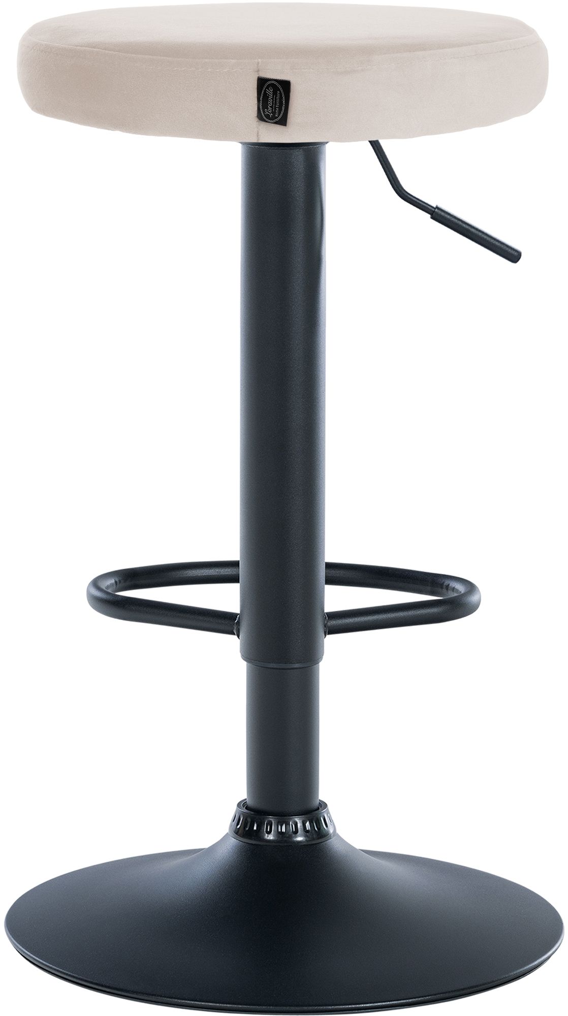 2er Set Barhocker Ponte Samt schwarz